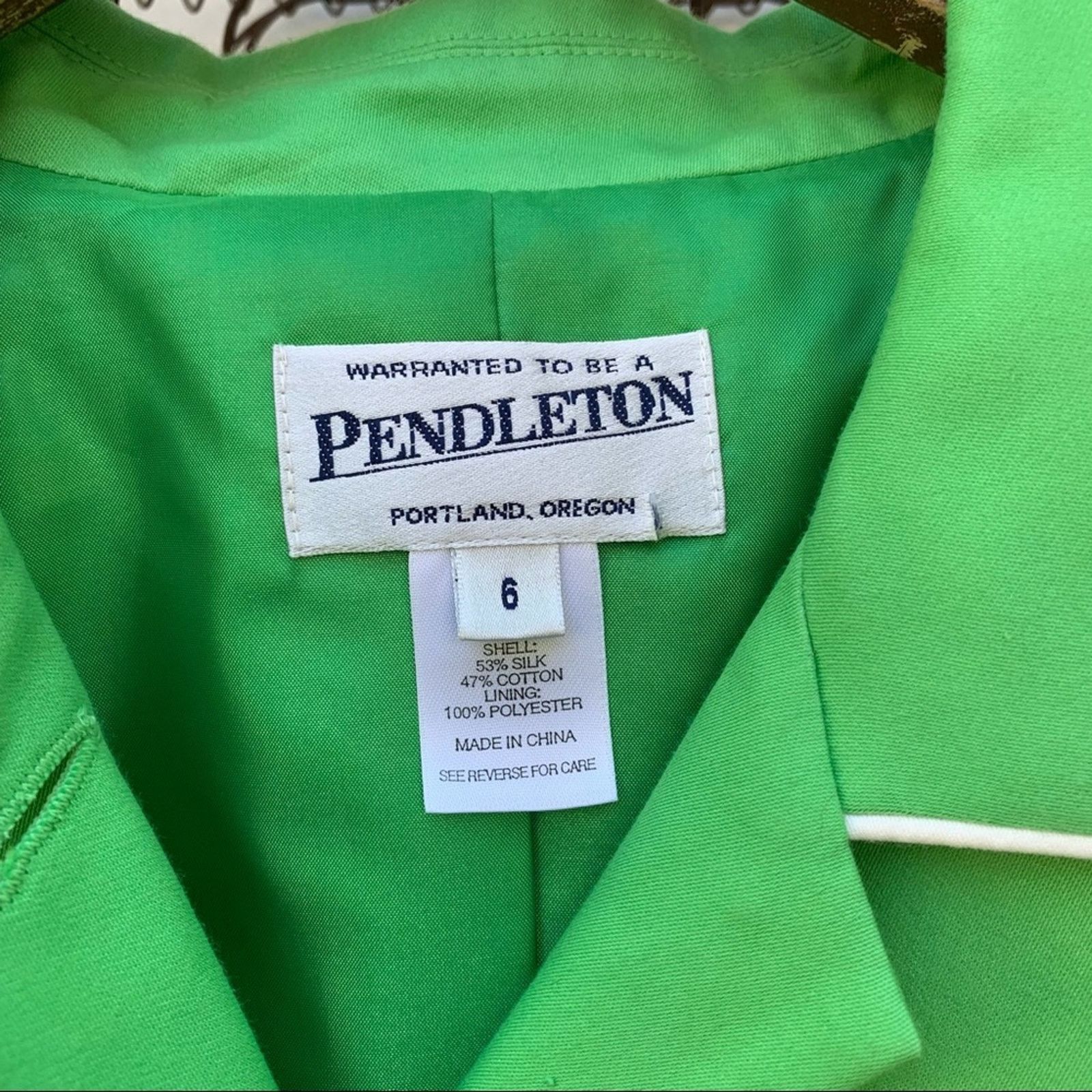 Pendleton Pendleton skirt blazer set green silk blend size 6 Size 28" / US 6 / IT 42 - 4 Thumbnail