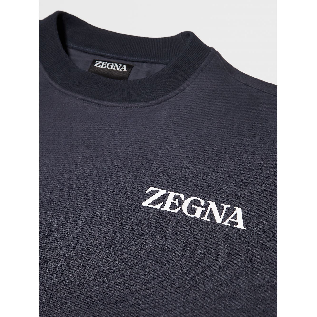 Ermenegildo Zegna o1s1rm0725 Crewneck Sweatshirt in Blue Size US XXL / EU 58 / 5 - 2 Thumbnail