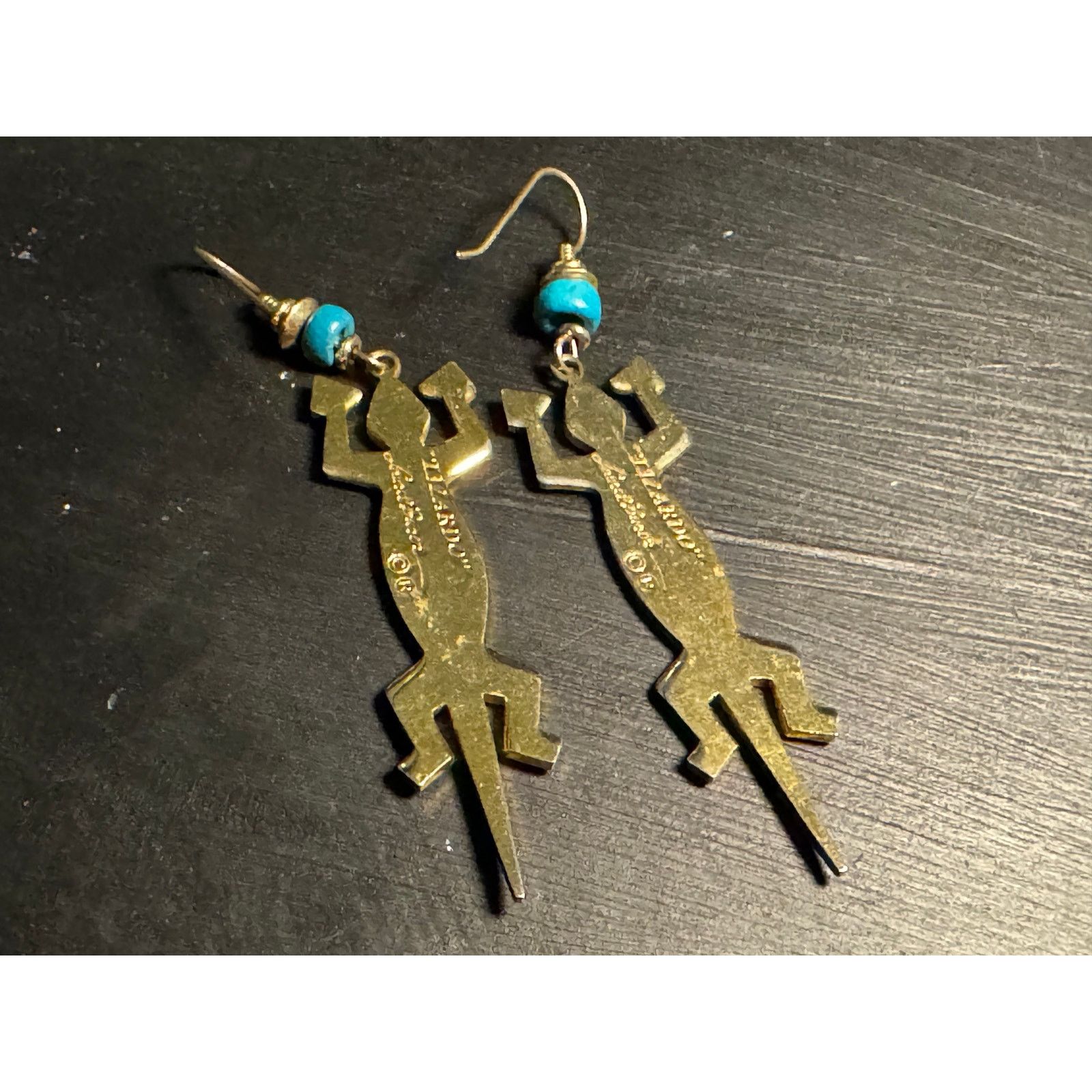 Other Laurel Burch Gecko Lizardo 3in Dangle Earrings Vintage Size ONE SIZE - 6 Thumbnail
