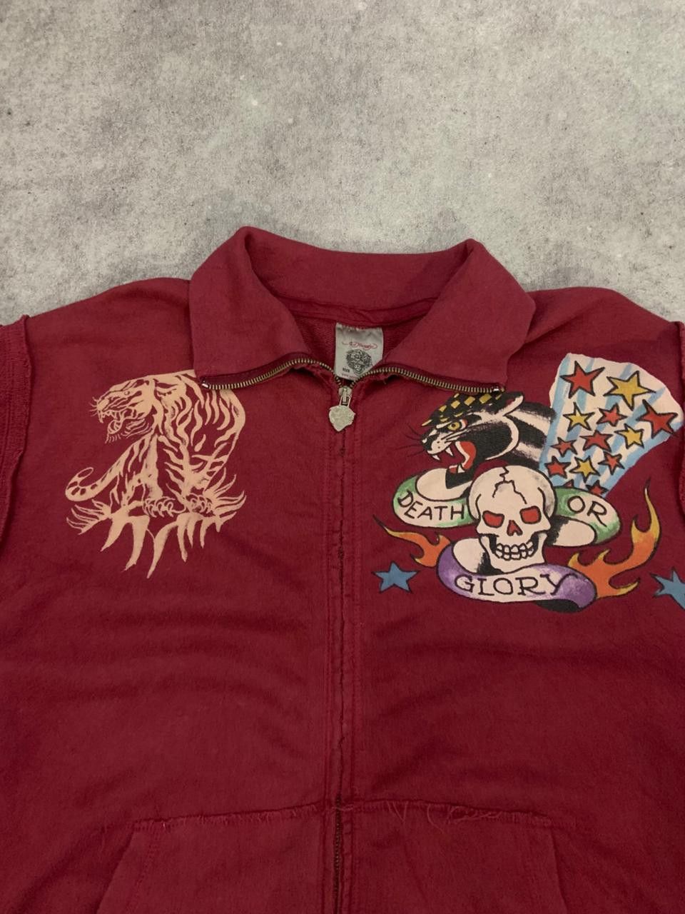 Ed Hardy Vintage 90s Ed Hardy Ripped Track Jacket Size US L / EU 52-54 / 3 - 2 Thumbnail