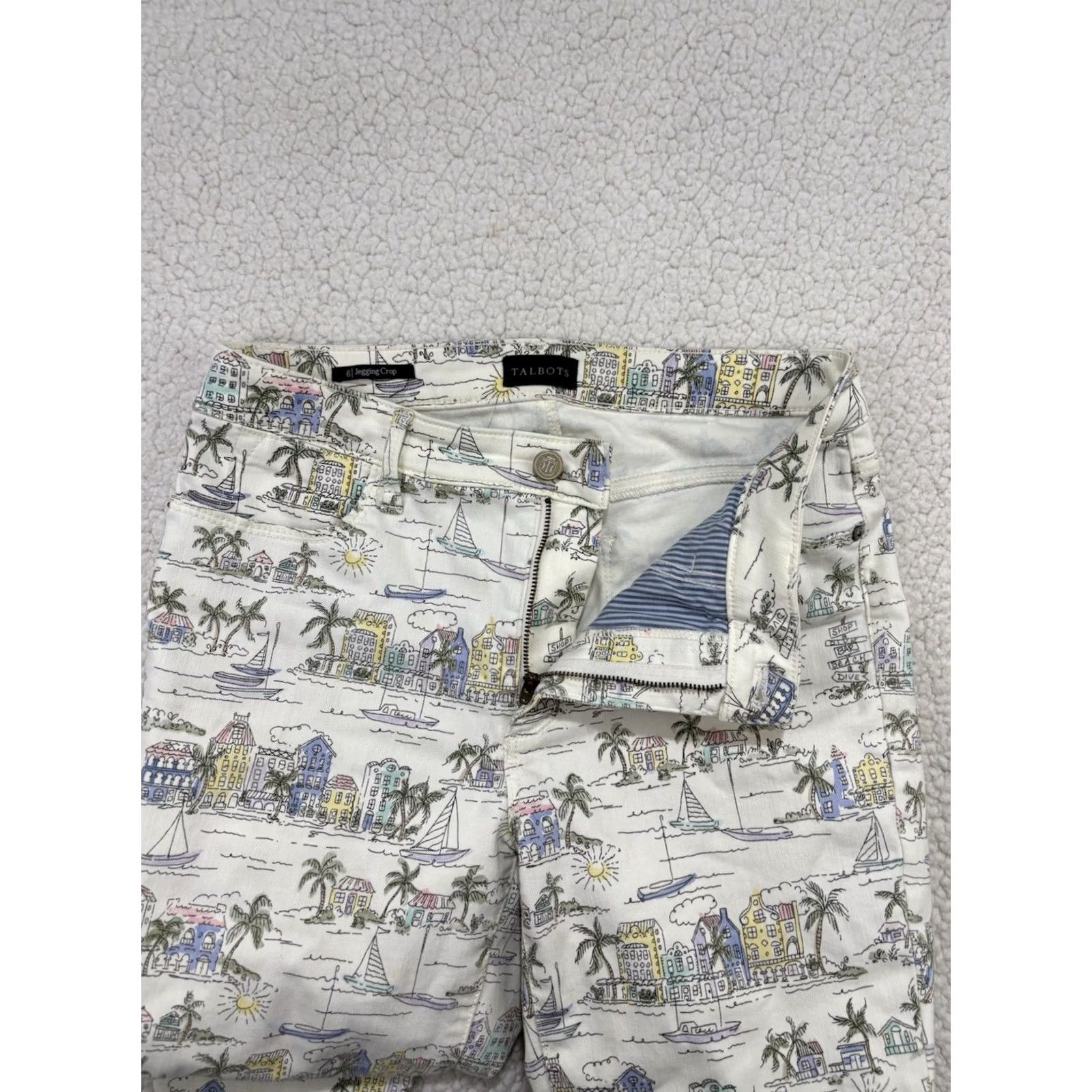 Talbots Talbots Pants - Talbots Jegging Beach Crop Paisley 6 Women Multicolor Tapered Stretch Pockets Regular Size 28" / US 6 / IT 42 - 3 Thumbnail
