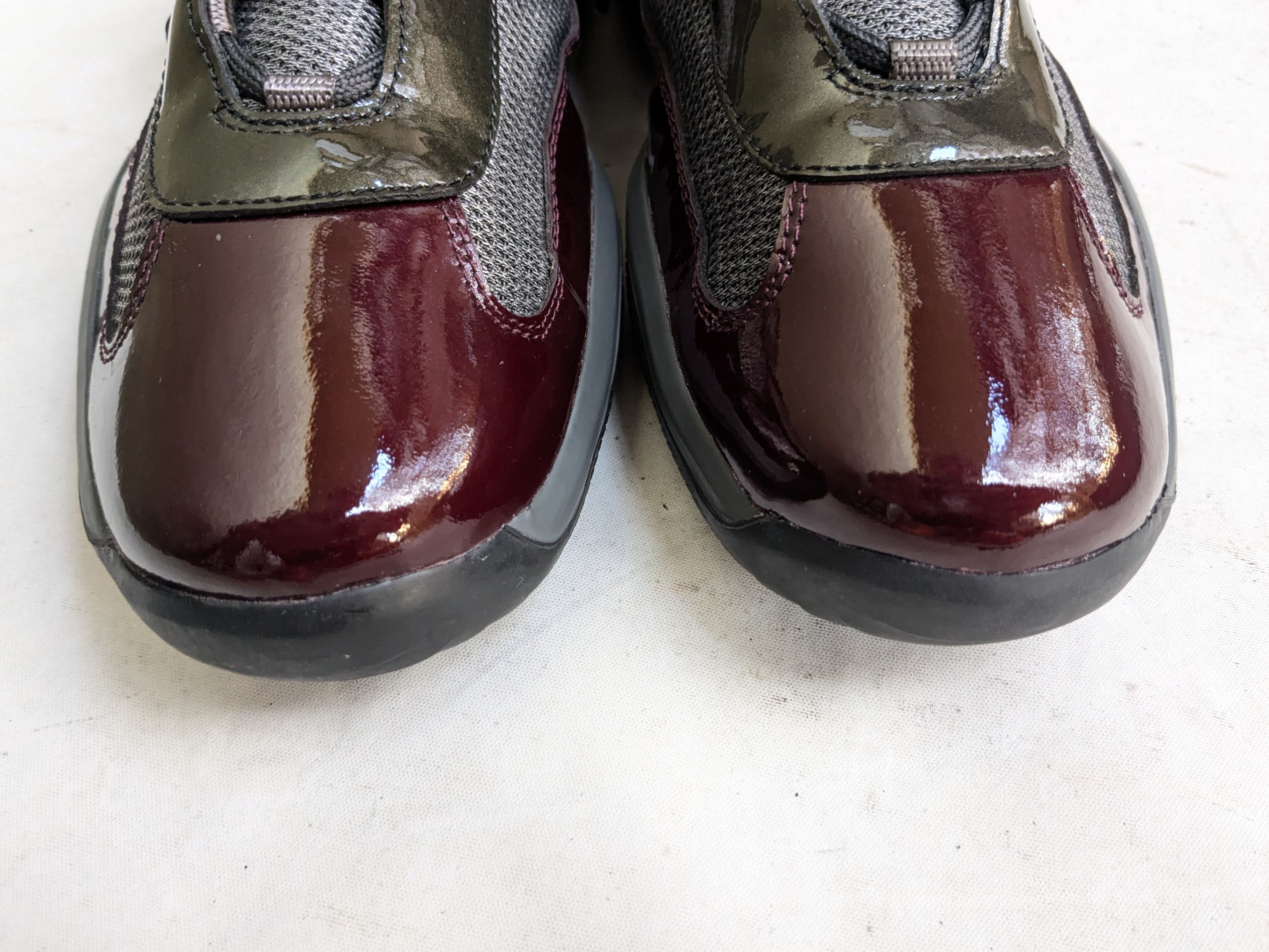 Prada Prada America's Cup Burgundy Patent Leather 9 Low Tops Size US 9 / EU 42 - 2 Thumbnail