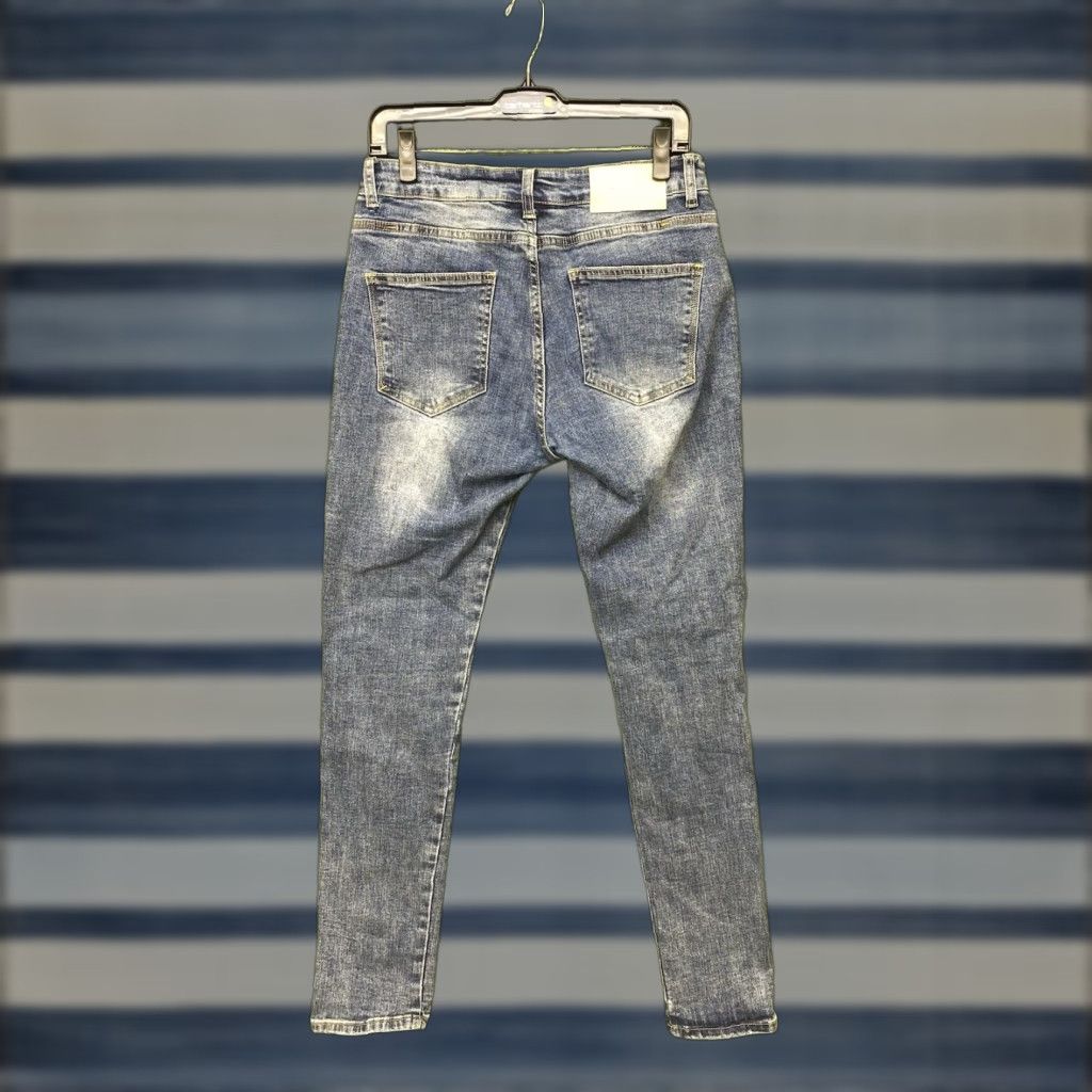 YoungLA YOUNGLA Jeans Mens Slim Fit 32x32 Blue Distressed Medium Wash Y2K Size US 32 / EU 48 - 1 Thumbnail