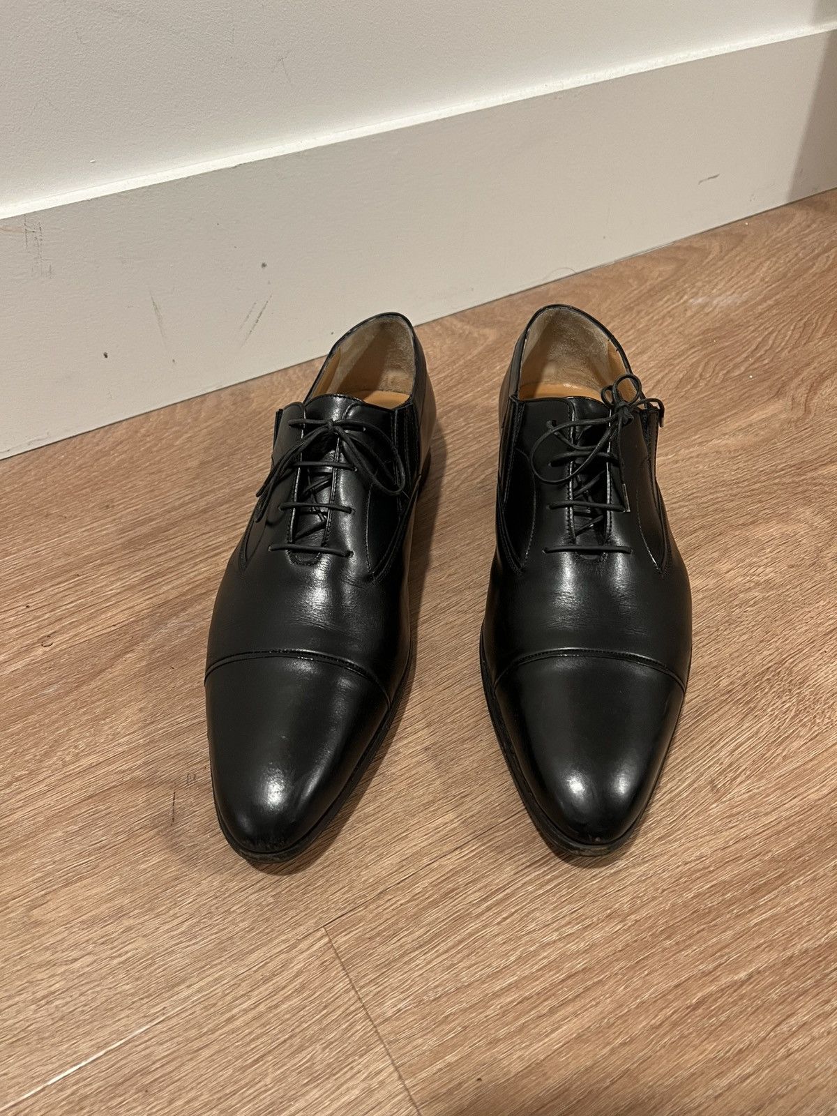 Testoni A.testoni Cap Toe Oxfords With Elastic Detail UK8 Size US 9 / EU 42 - 2 Thumbnail