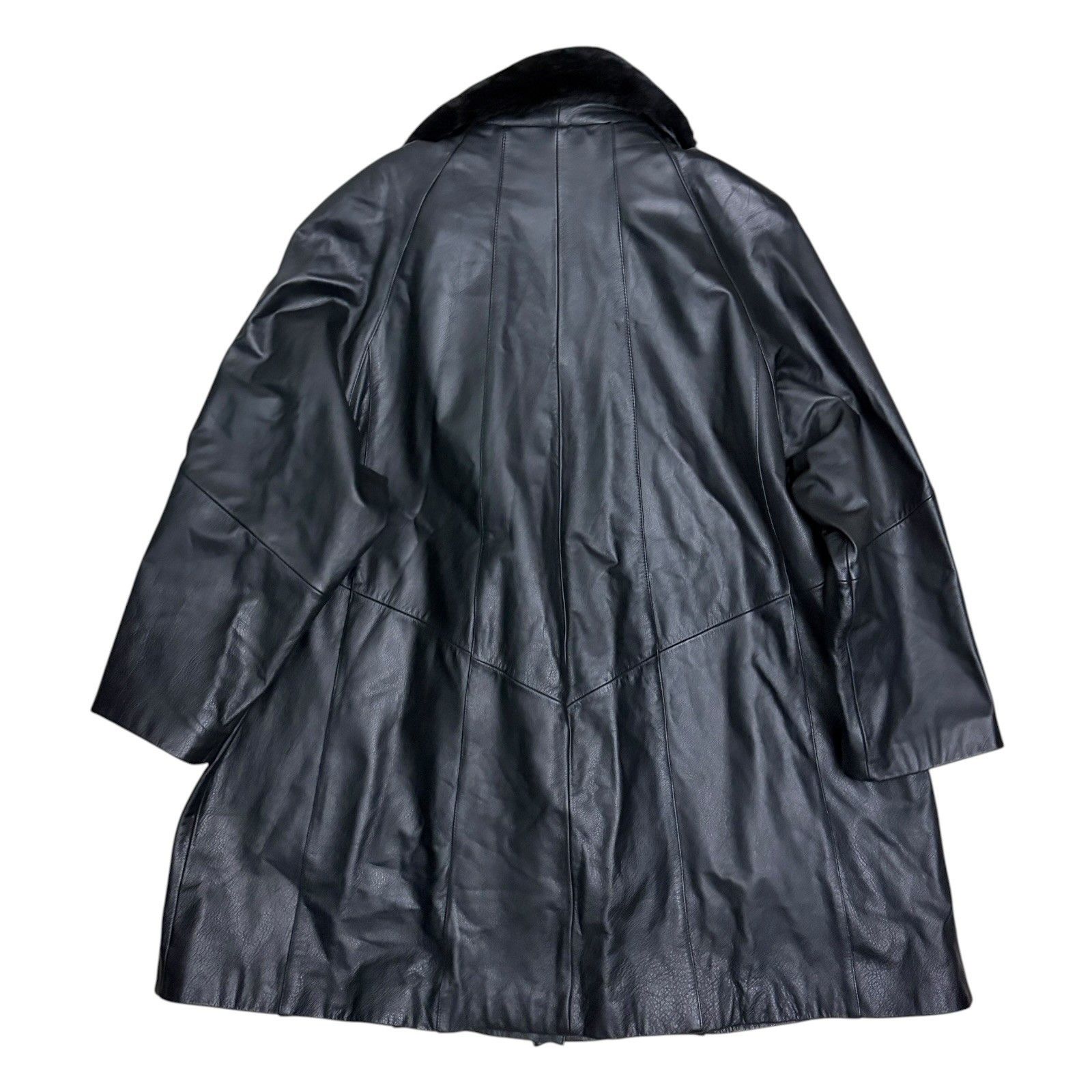 Wilsons Leather WILSONS LEATHER Faux Fur Leather Winter Trench Coat 2XL Size XXL / US 16-18 / IT 52-54 - 6 Thumbnail