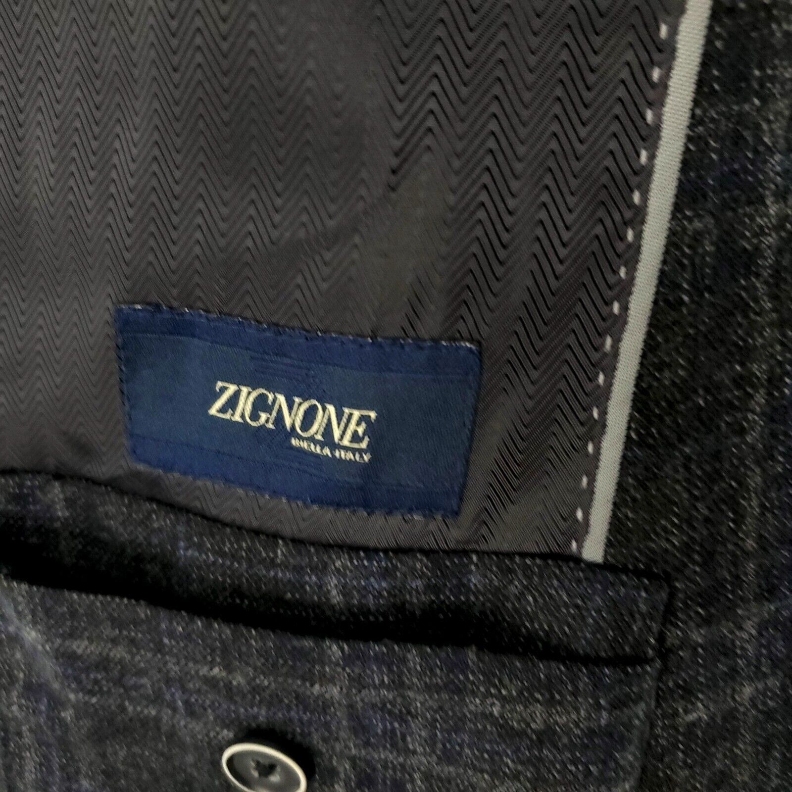 Joseph Abboud Joseph Abboud Zigone Flannel Wool 2 Button Sport Coat 42R Gr Size 42R - 8 Thumbnail