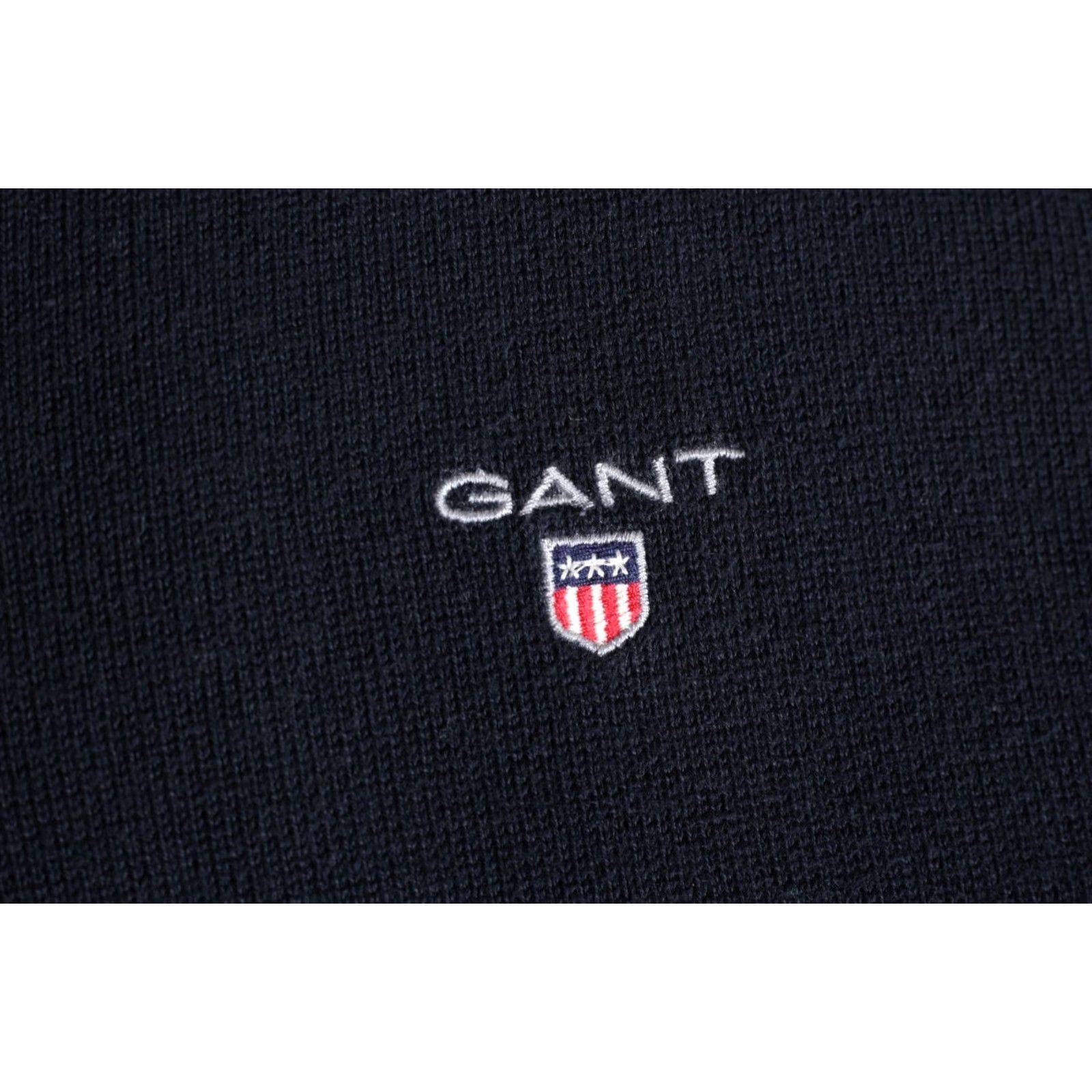 Gant GANT V Neck Classic Cotton Jumper Sweater Men L Blue VR1489 Size US L / EU 52-54 / 3 - 3 Thumbnail