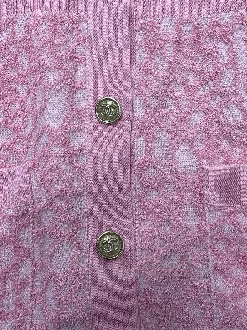 Chanel Chanel Pink embossed camellia dress Size S / US 4 / IT 40 - 2 Thumbnail