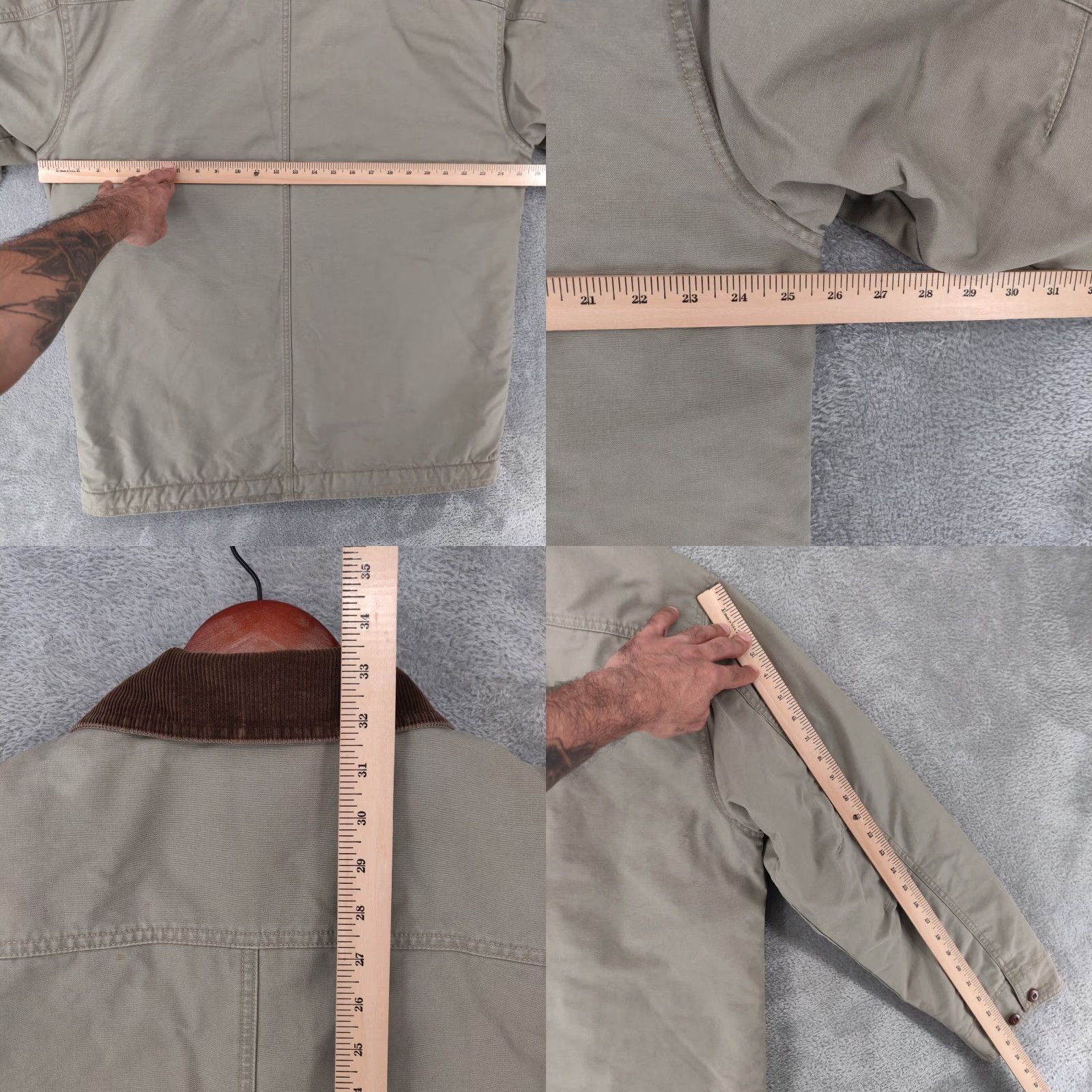 Vintage VINTAGE L.L. Bean Jacket Men Large Beige Quilt Lined Corduroy Trim Barn Chore Coat Jacket Size US L / EU 52-54 / 3 - 9 Thumbnail