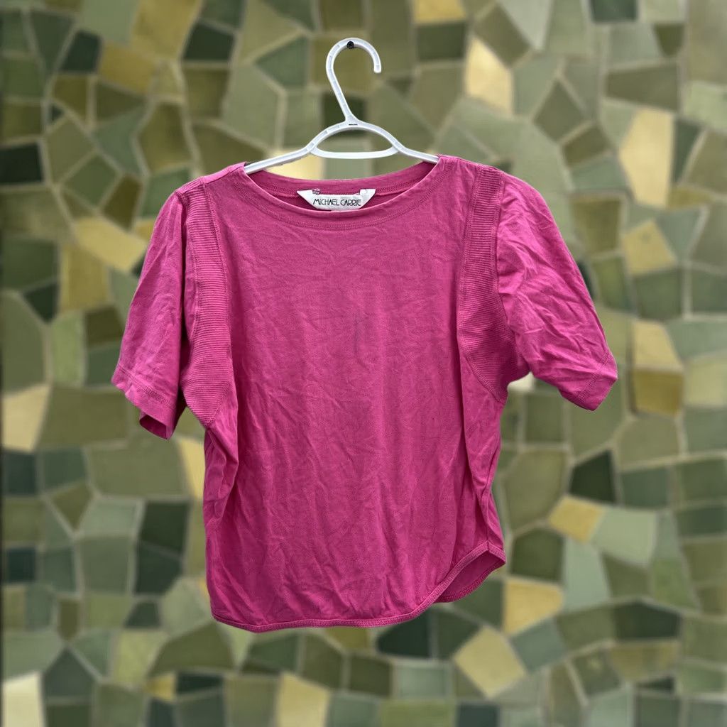 Vintage VINTAGE Womens Michael Carrie Shirt Size Small Pink Short Sleeve Size S / US 4 / IT 40 - 1 Thumbnail