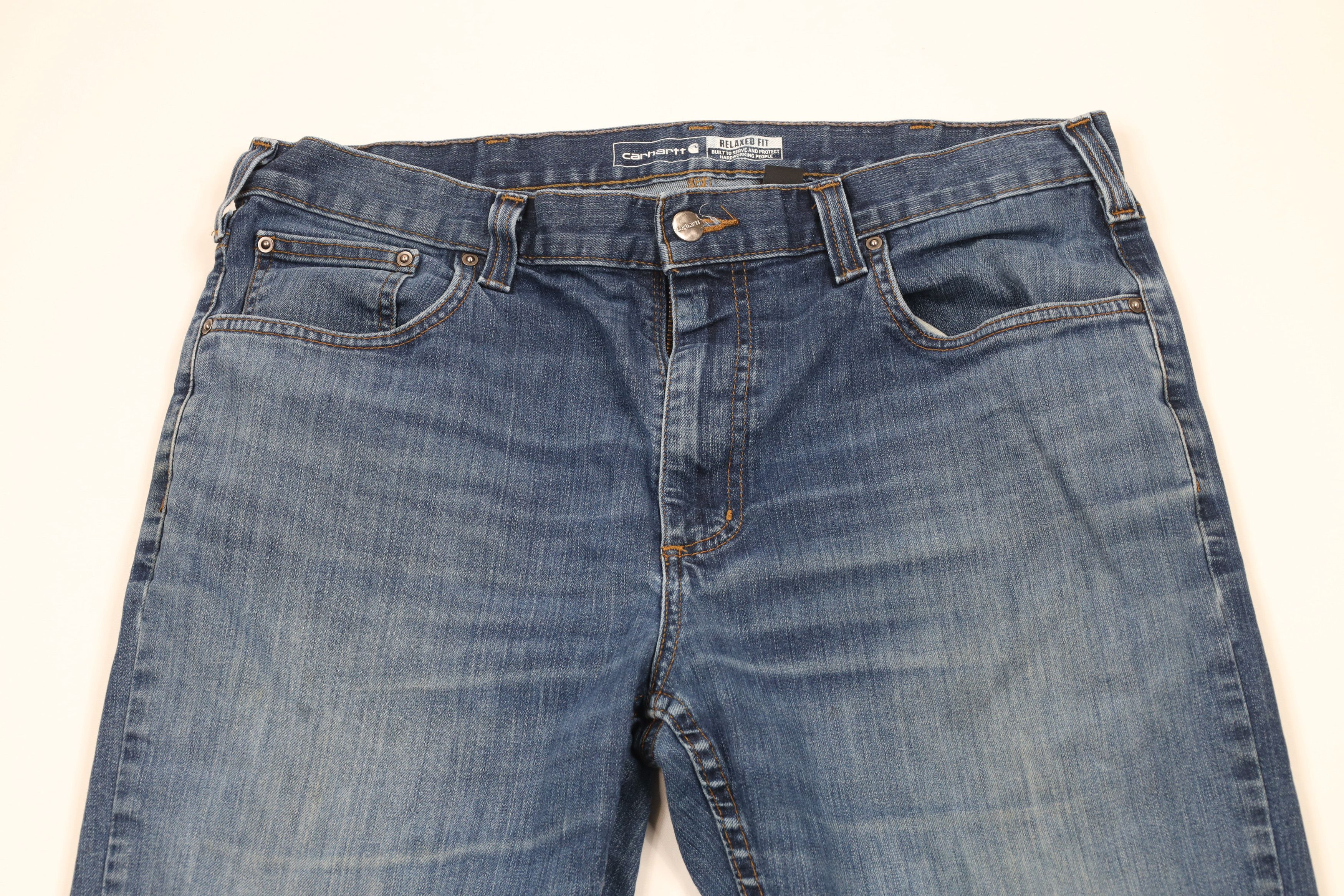 Carhartt × Vintage Vintage Carhartt Relaxed Fit Stretch Denim Jeans Blue Size US 36 / EU 52 - 2 Thumbnail