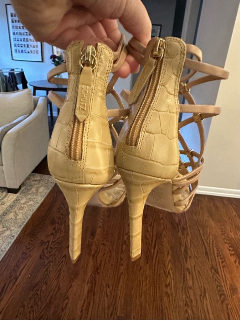 SCHUTZ Women's Schutz Heels Size 7.5B Light Wood Size US 7.5 / IT 37.5 - 5 Thumbnail