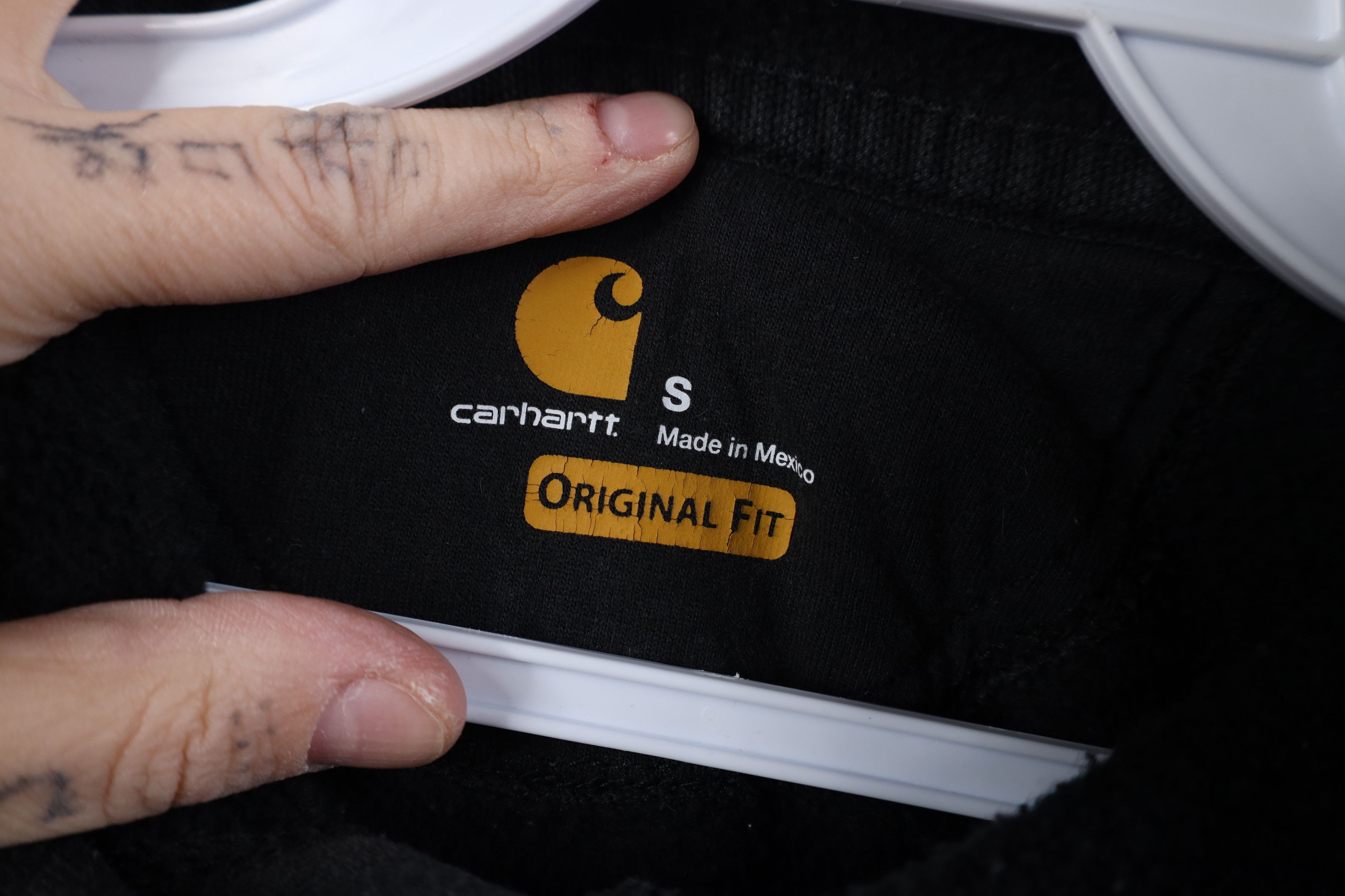 Carhartt Vintage Y2K Carhartt Spell Out Heavyweight Hoodie Black Size US S / EU 44-46 / 1 - 8 Thumbnail