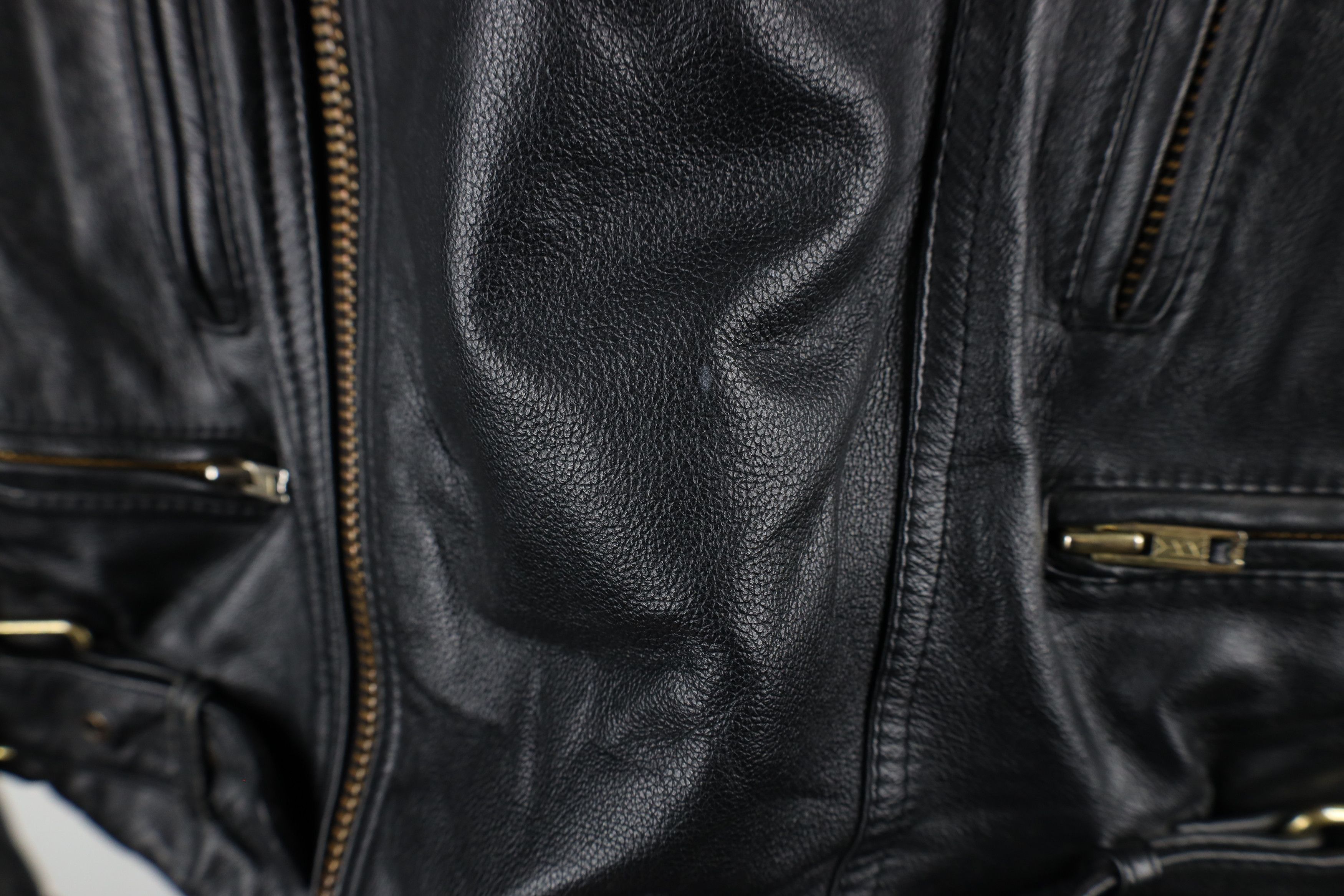 Vintage Vintage 70s Heavyweight Padded Leather Motorcycle Jacket Size US XL / EU 56 / 4 - 4 Thumbnail
