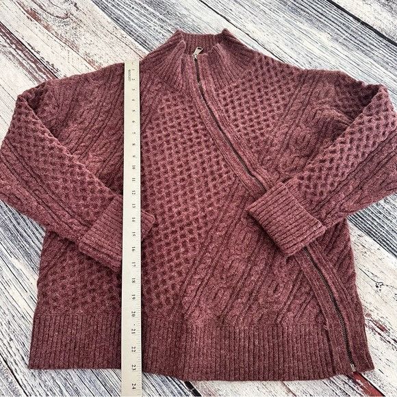 Other M. RENA Asymmetrical Zip Up Mock Neck Sweater in Plum Purple Size L / US 10 / IT 46 - 8 Thumbnail