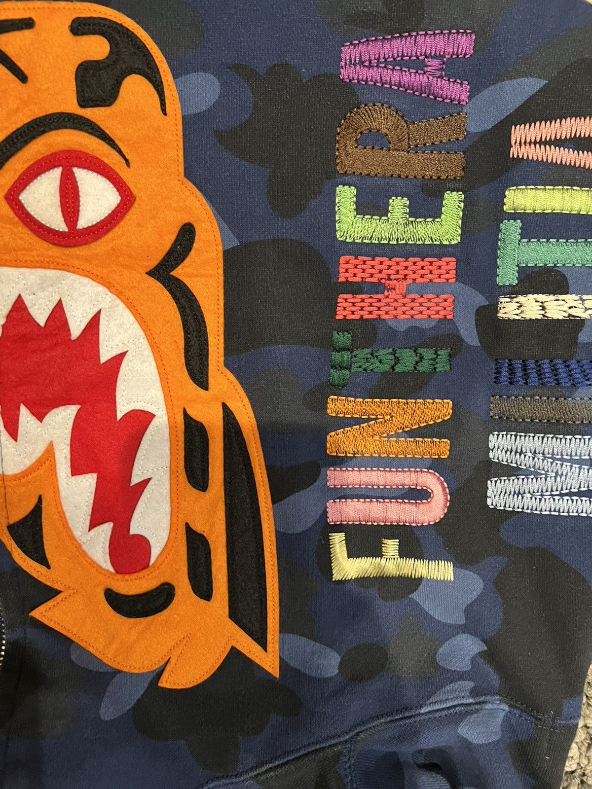 Bape A Bathing Ape Blue Camo Tiger Shark Full Zip Up Shark Hoodie Size US L / EU 52-54 / 3 - 5 Thumbnail