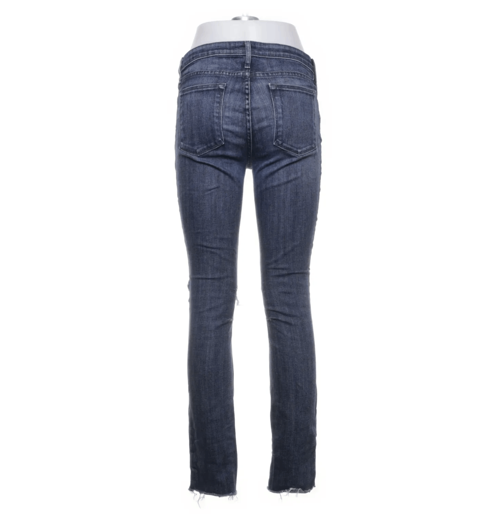Helmut Lang Distressed Knee Slim Denim Jeans Blue, Helmut Lang Size 28" / US 6 / IT 42 - 2 Thumbnail