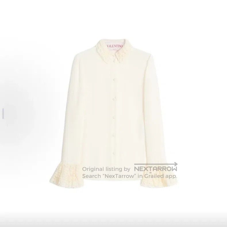 Valentino Valentino Solid color single-breasted long-sleeved shirt Size S / US 4 / IT 40 - 1 Thumbnail
