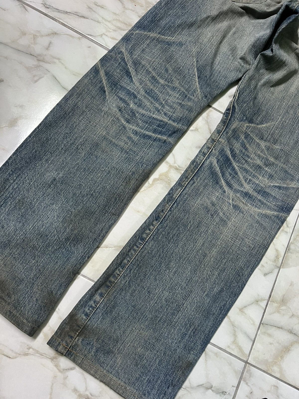 Eternal × If Six Was Nine × Le Grande Bleu (L.G.B.) 💥Vintage 90’s💥Eternal Mud Wash Distress Jeans Size US 30 / EU 46 - 10 Thumbnail