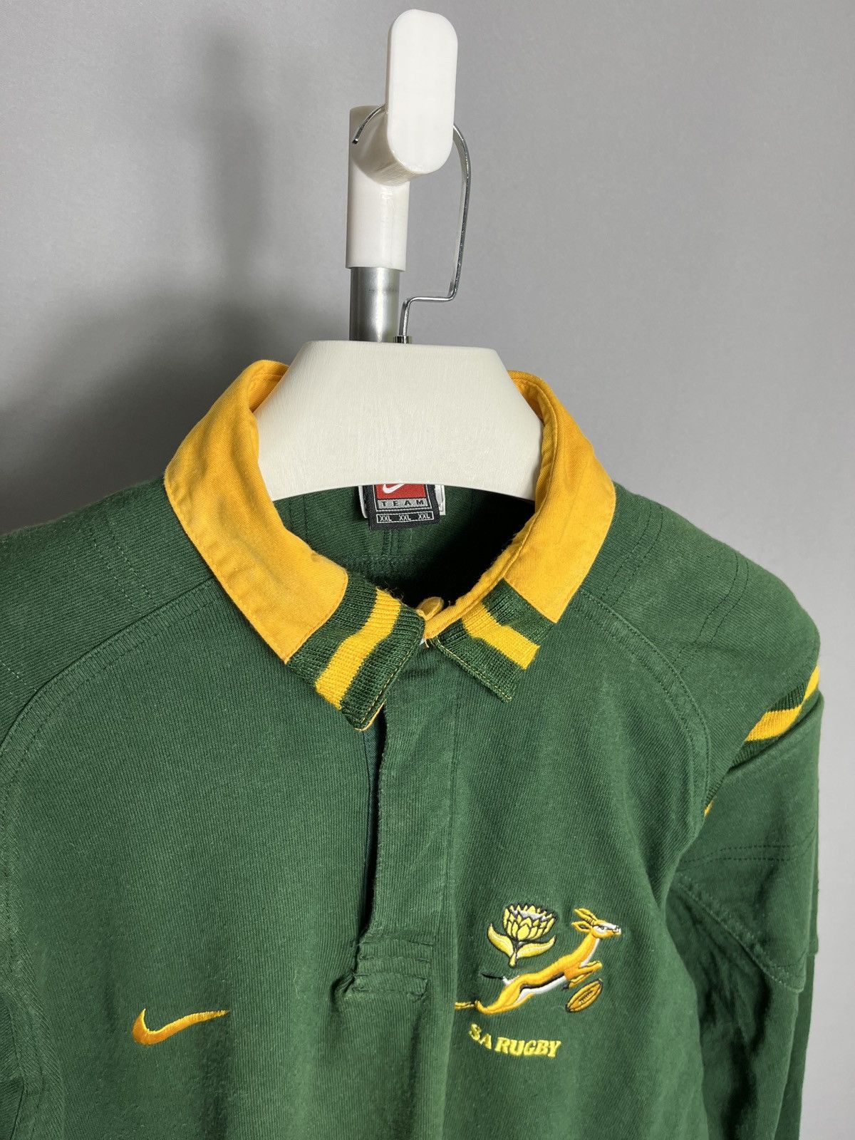 Vintage Nike South Africa Rugby Shirt Green 1997 1998 long sleeve Size US XXL / EU 58 / 5 - 4 Thumbnail