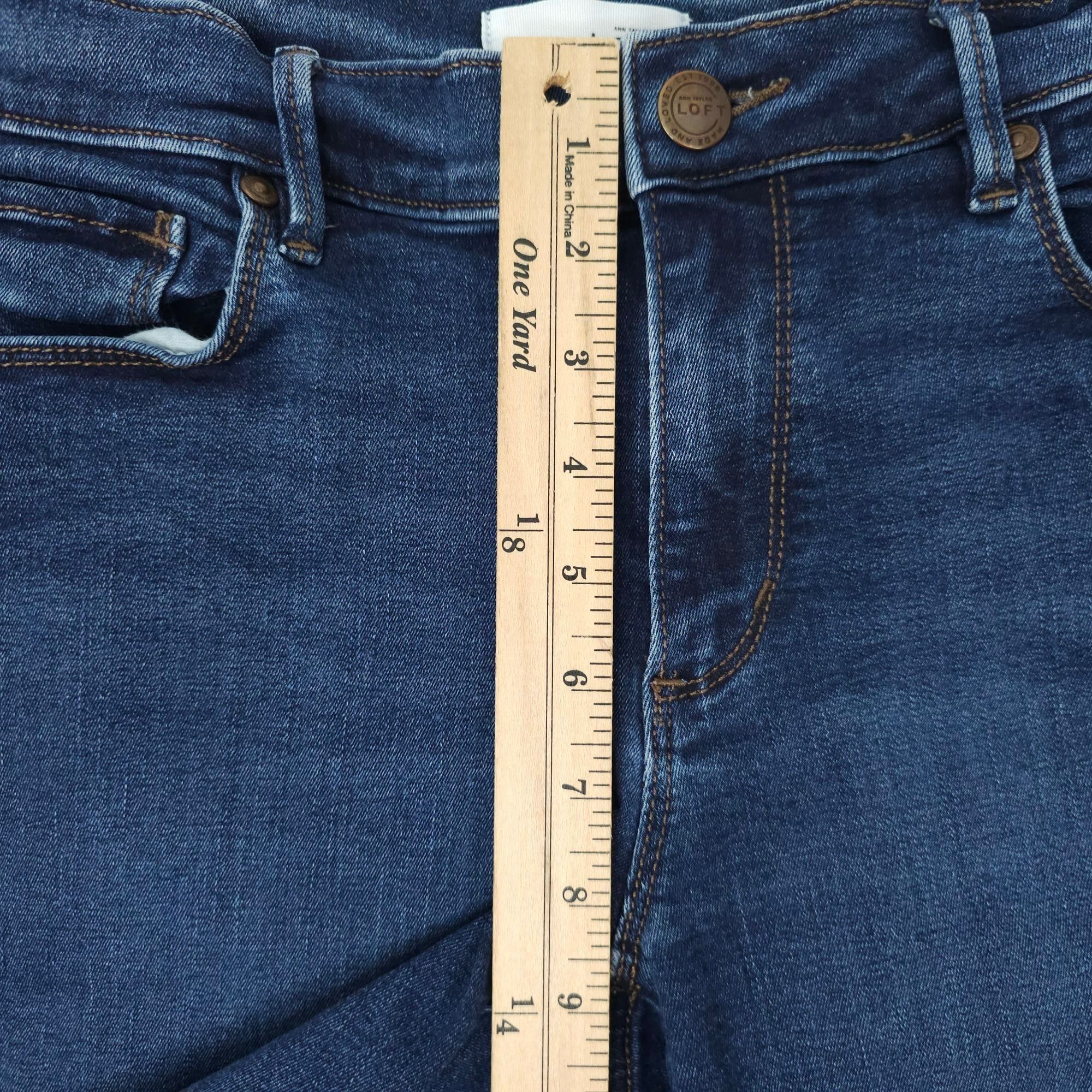 Loft Loft Legging Jean Mid Rise Womens Size 29/8 Stretch Dark Was Size 29" - 4 Thumbnail