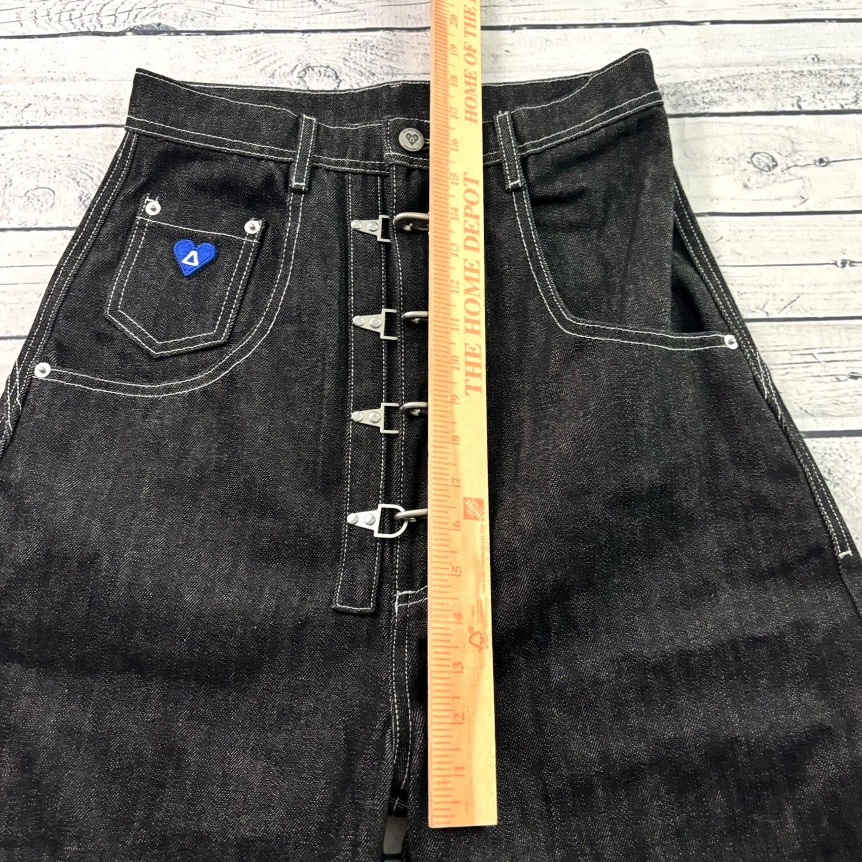 Vintage Aelfric Eden Jeans Women Wide-Leg Black 28 Denim Cotton 5-Pocket 28 Women's Jeans 28 Black Aelfric Eden Wide-Leg Denim Jeans Size 28" / US 6 / IT 42 - 4 Thumbnail