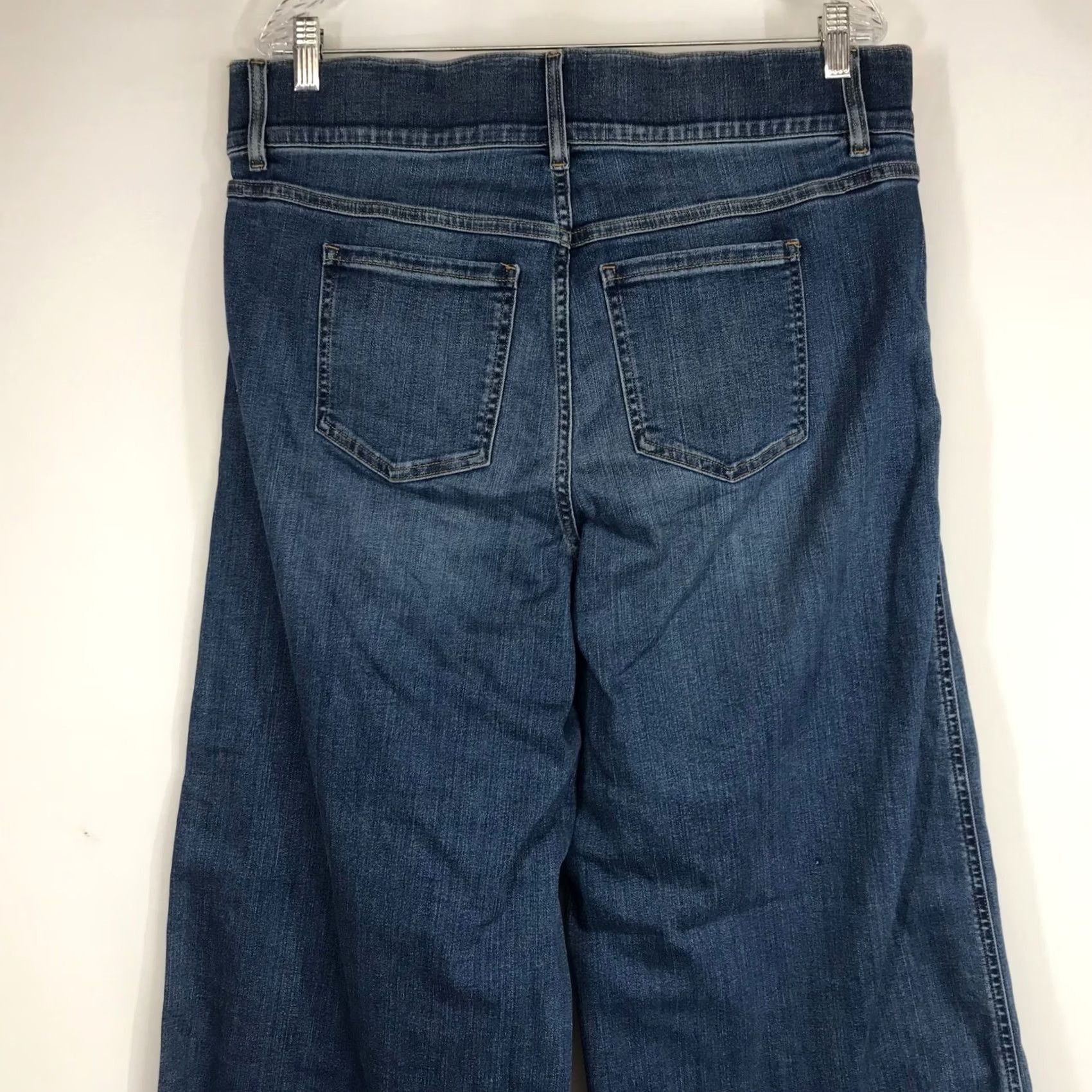 Spanx Spanx Wide Leg Pintuck Jeans Medium Wash Blue Pull On 1X Tall Plus Size Shaping Stretch Pockets High Rise Vintage? No Size 40" / US 18 - 5 Thumbnail