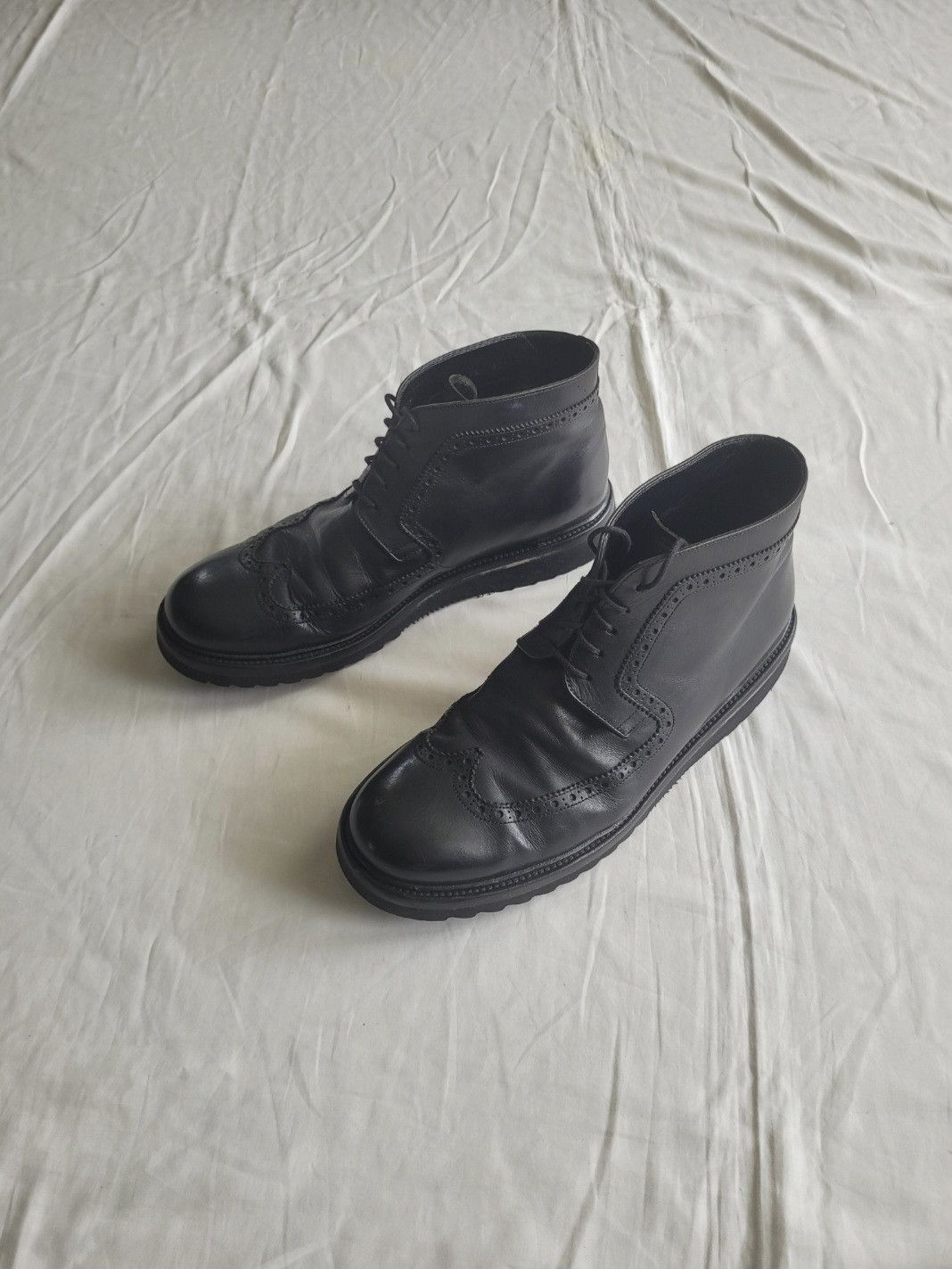 Dior Dior Homme 2000s/2010s leather combat boots Size US 11.5 / EU 44-45 - 1 Thumbnail
