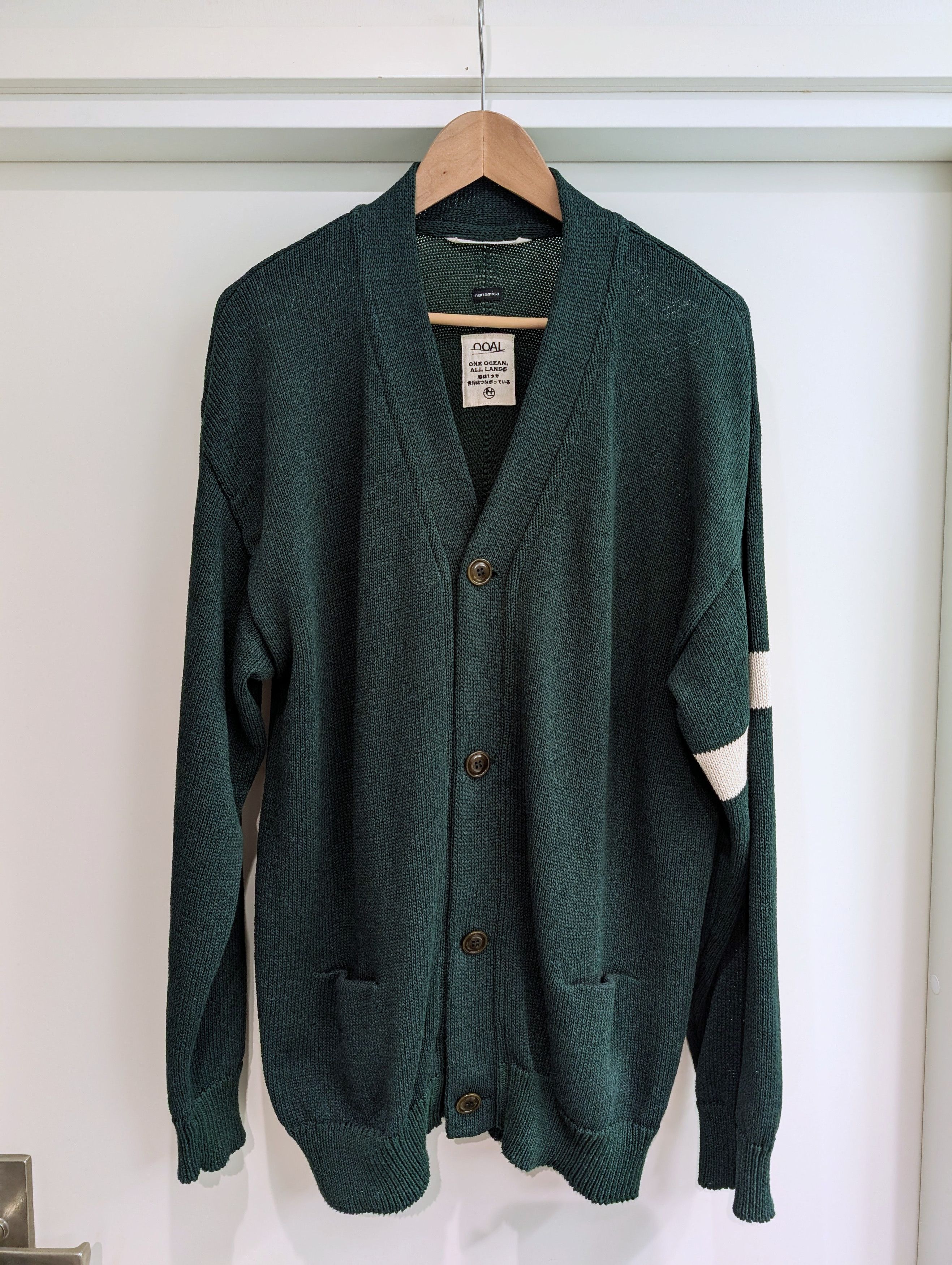 Nanamica Paper yarn knit cardigan, L Size US L / EU 52-54 / 3 - 3 Thumbnail