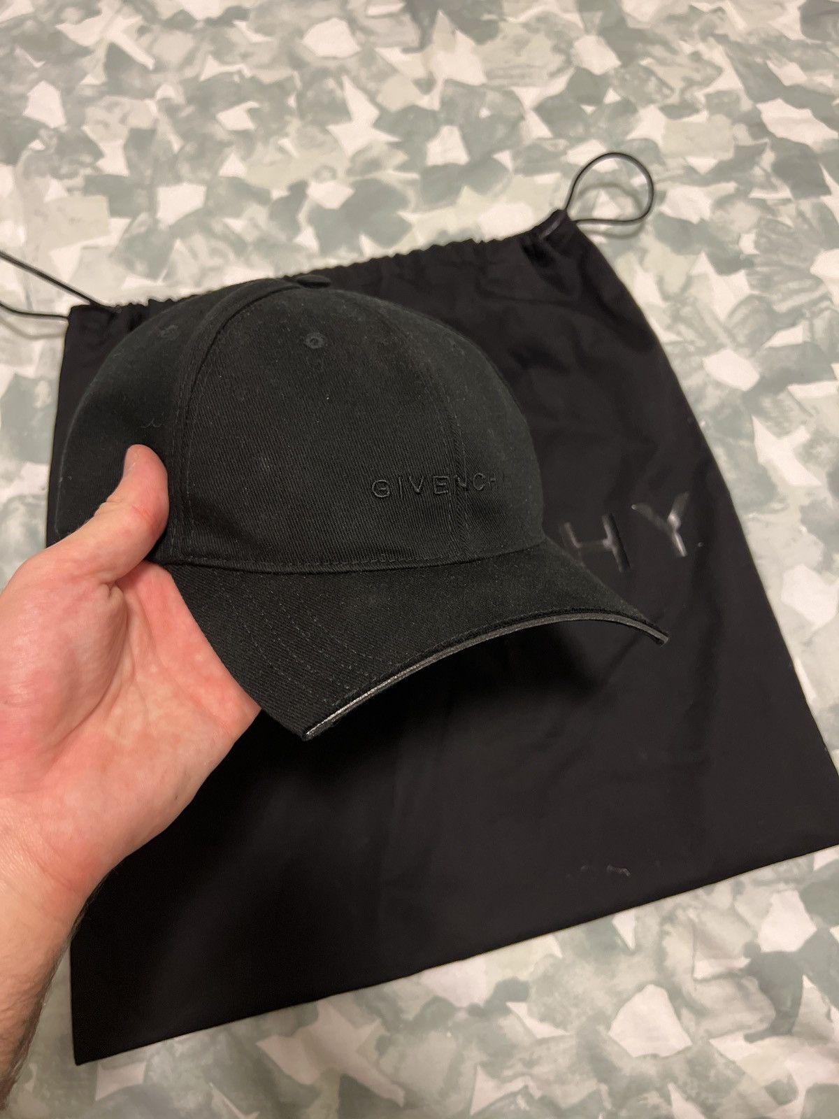 image of Givenchy Cut Serge Cap in Black, Men's