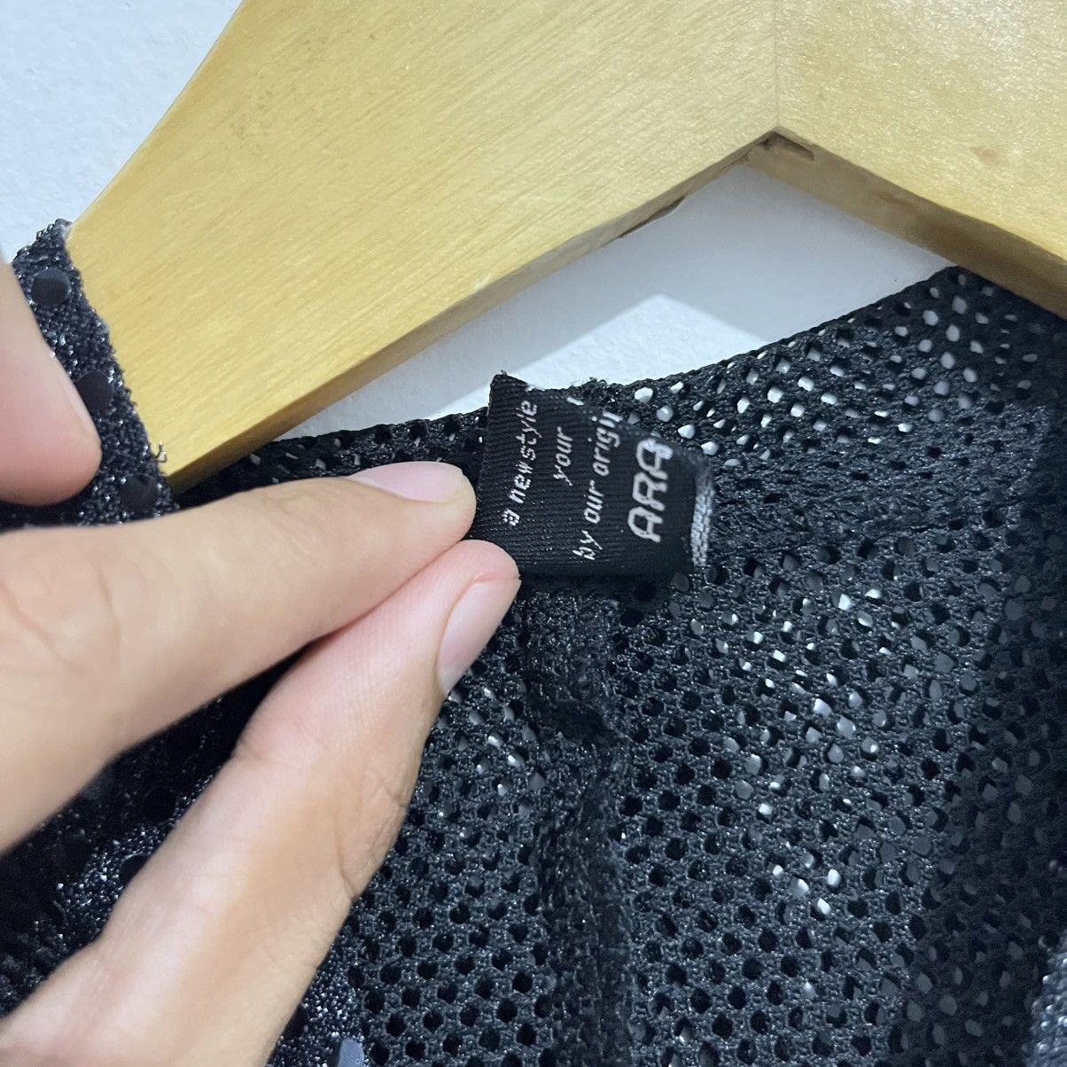 Japanese Brand Unique Gothic Emo Style Black Mesh Zip Up Jacket Size M / US 6-8 / IT 42-44 - 9 Thumbnail