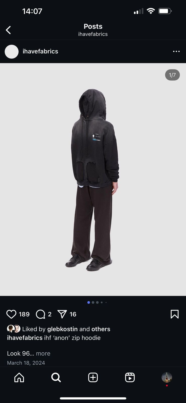 Gleb Kostin Solutions Gleb Kostin, IHF, “anon” double front zip up hoodie Size US XL / EU 56 / 4 - 16 Thumbnail