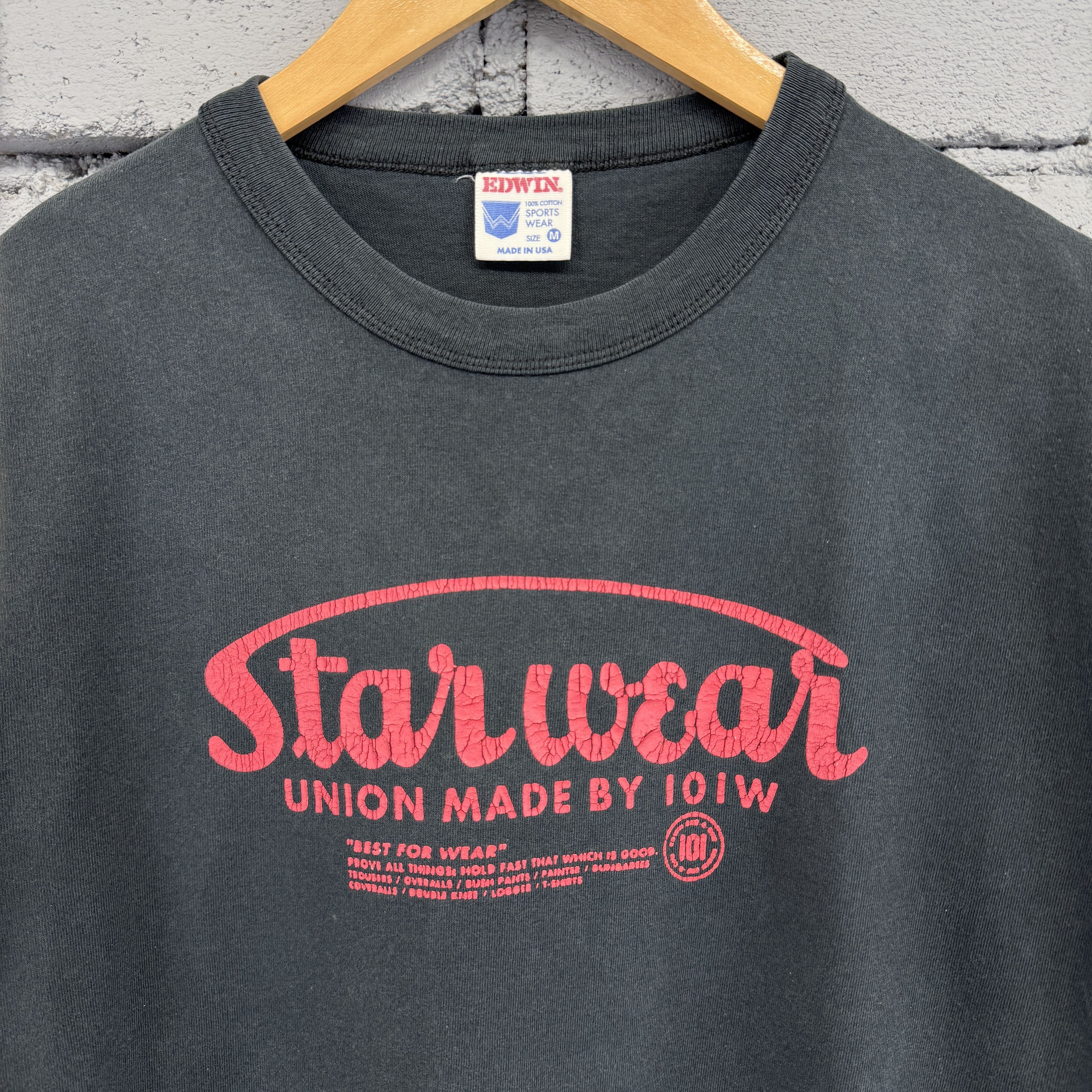 Vintage Rare Vintage Edwin Starwear Big Logo Tshirt Sunfaded Size US M / EU 48-50 / 2 - 3 Thumbnail