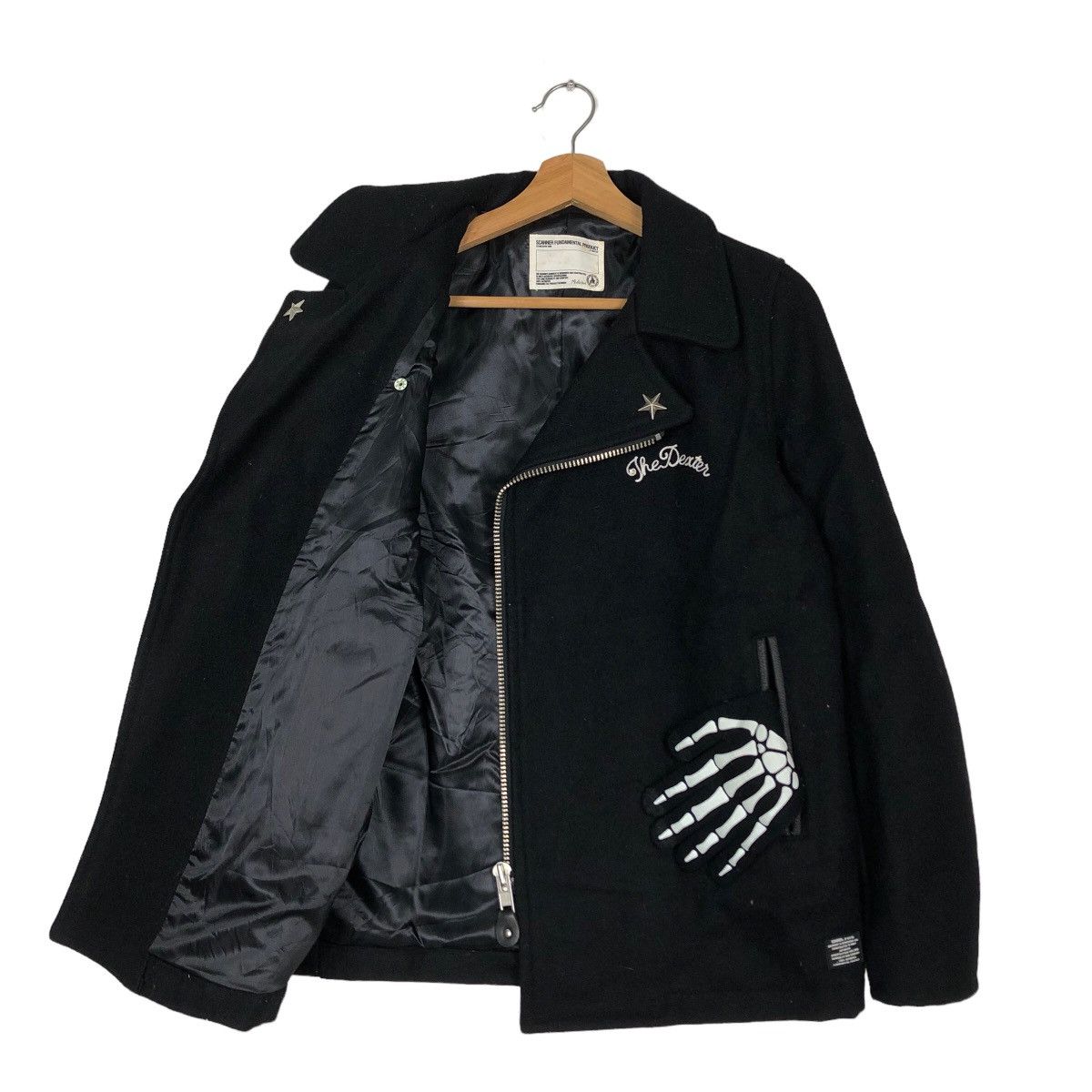Japanese Brand 🔥90’s Wool Biker Jacket Double Breast Scanner Fundamental Size US M / EU 48-50 / 2 - 9 Thumbnail