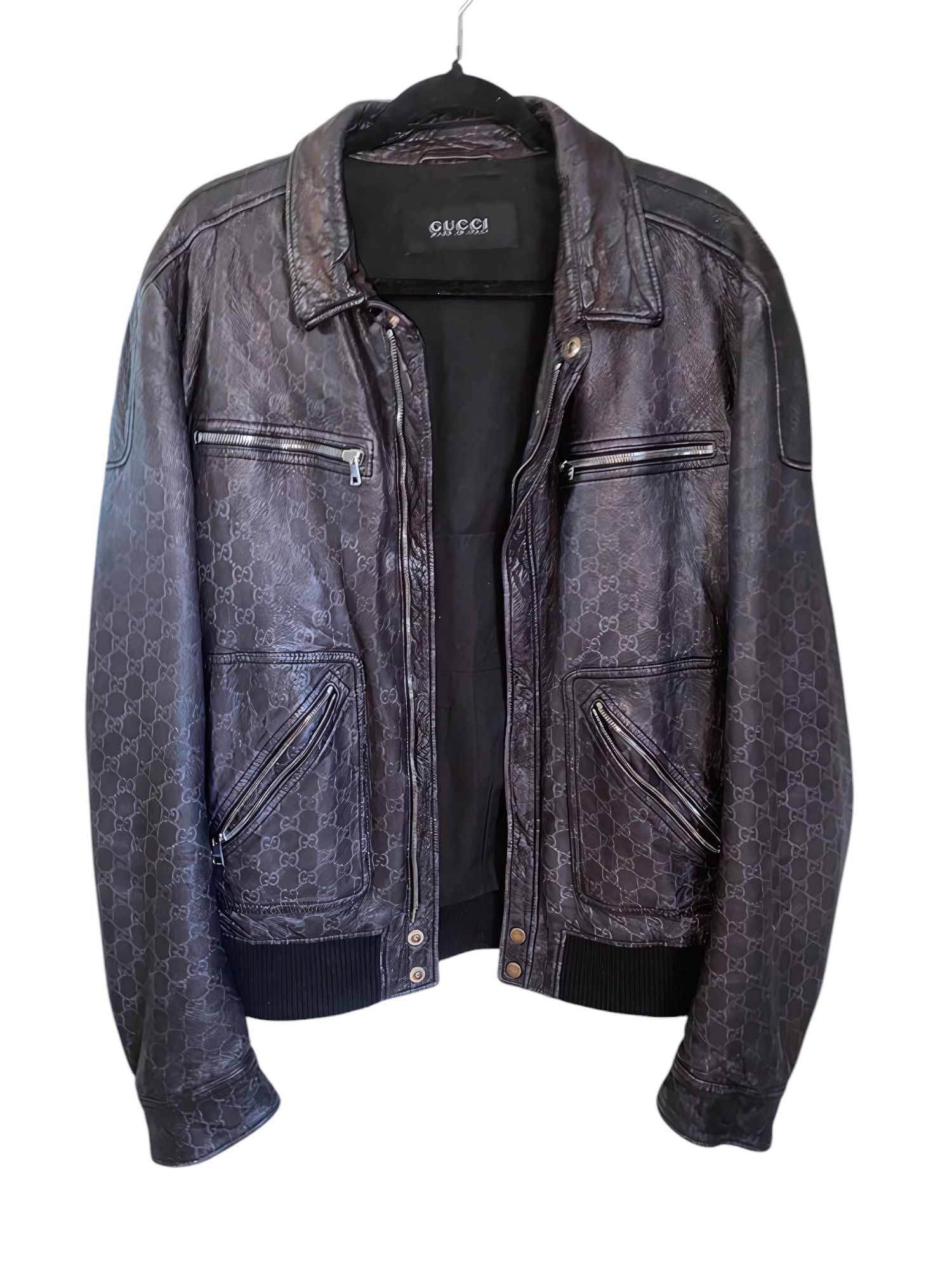 Gucci × Tom Ford ARCHIVE S/S2003 HAND PAINTED LEATHER JACKET