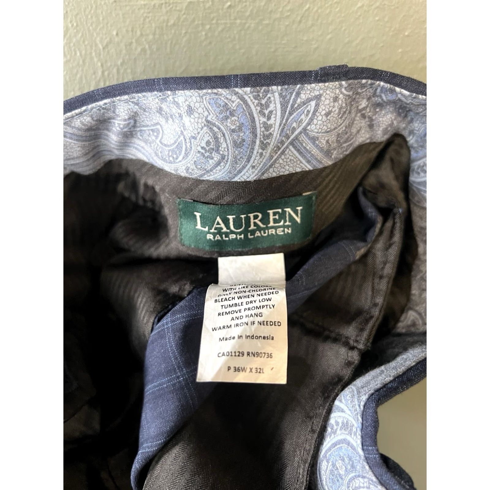 Ralph Lauren Lrl Lauren Ralph Lauren Womens Blue Plaid Pleated Dress Pants 36 Regular 32 Inseam Mens Womens Girls Size 25" / US 0 / IT 36 - 3 Thumbnail
