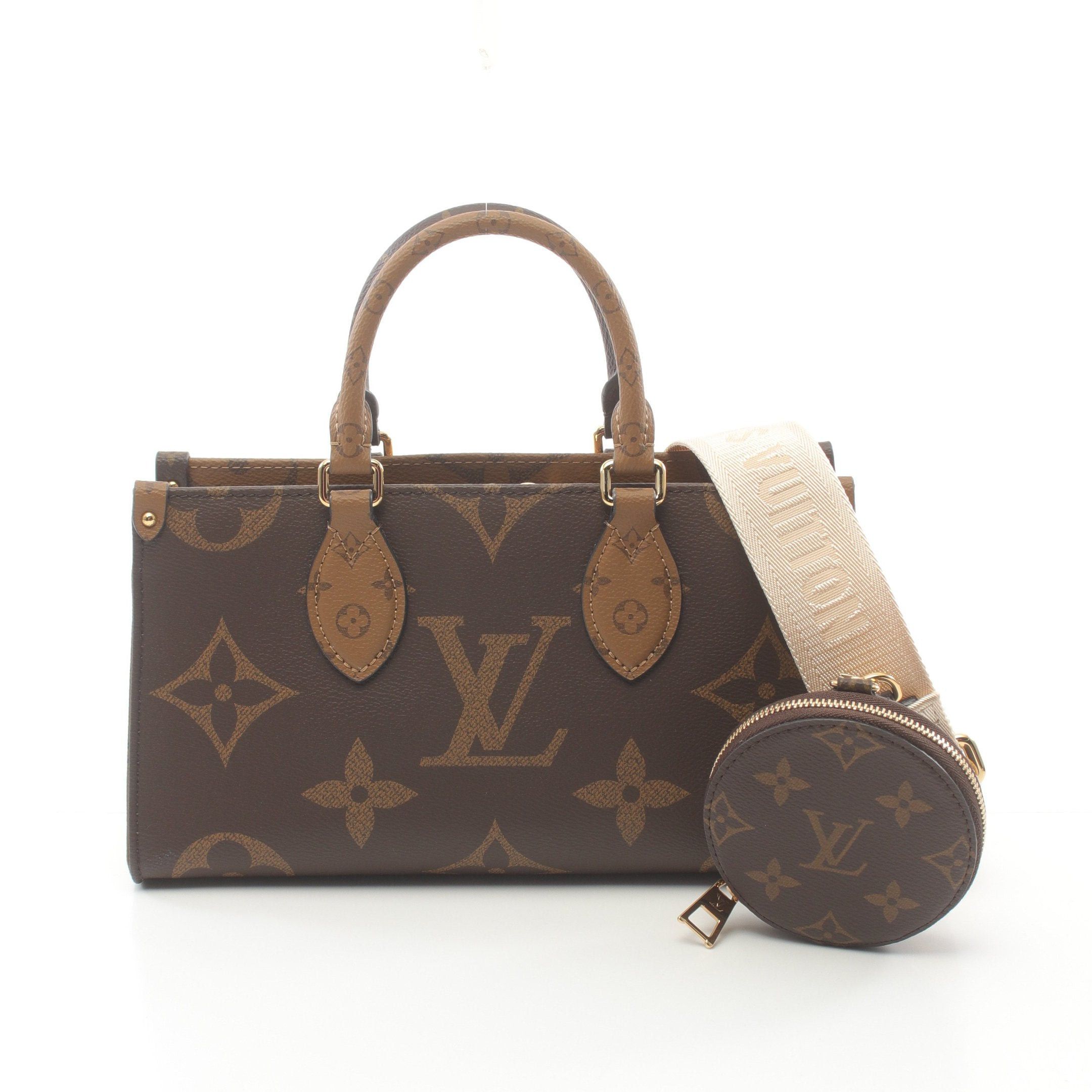 Louis Vuitton Louis Vuitton On-The-Go Ew Monogram Giant Reverse Handbag Brown Light Size ONE SIZE - 1 Thumbnail