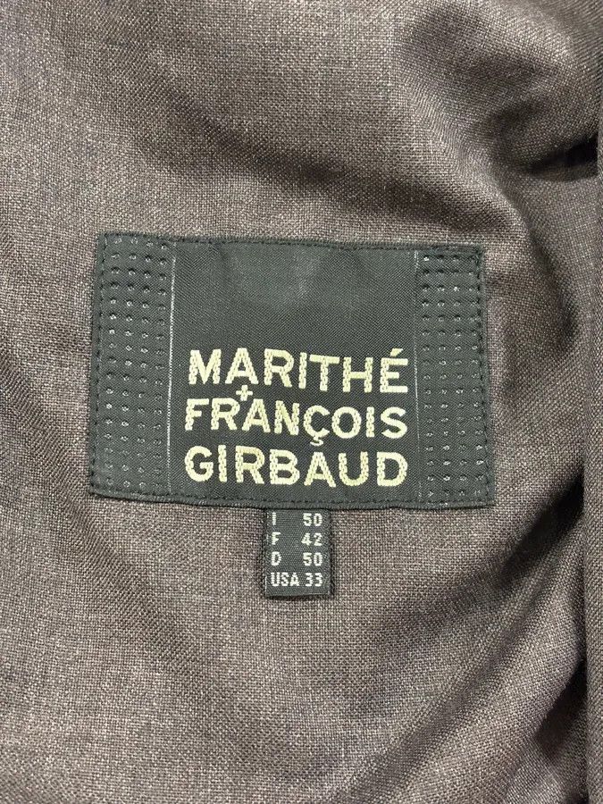Marithe + Francois Girbaud AW2002 Marithé + François Girbaud Pleats Brown Leather Avant-Garde Blazer Jacket Size 44R - 9 Thumbnail