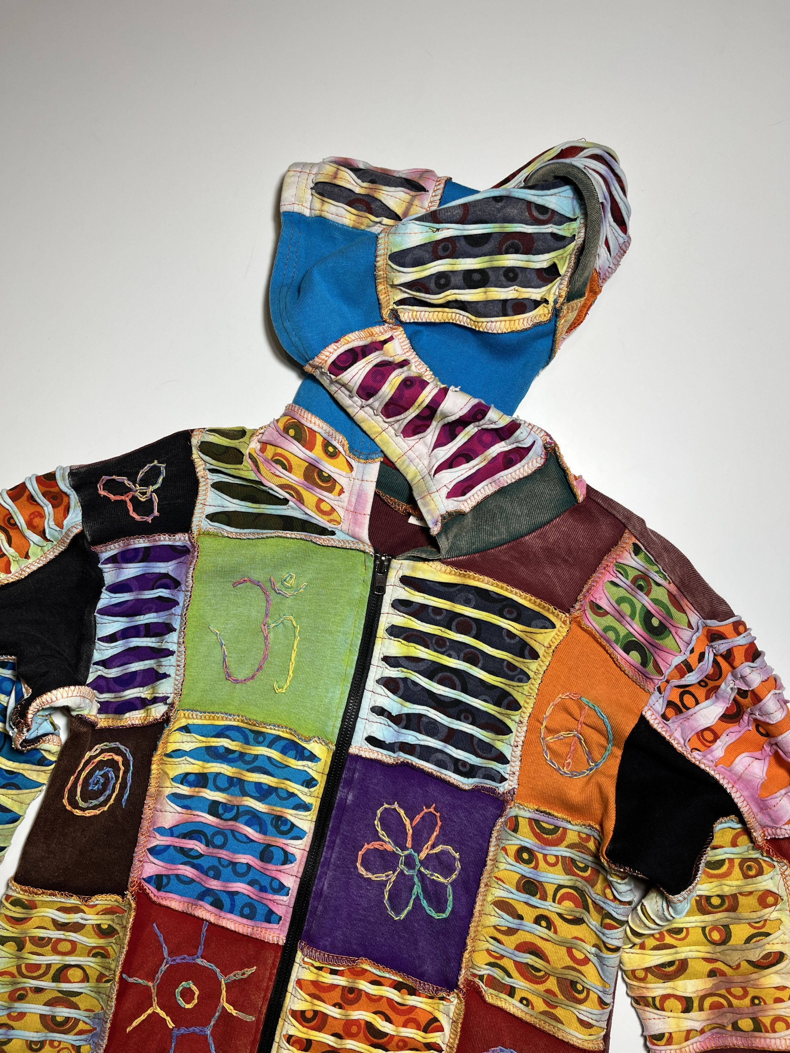 Vintage Vintage Women's Patchwork Nepal Hippie Zip Hoodie Size S / US 4 / IT 40 - 11 Thumbnail
