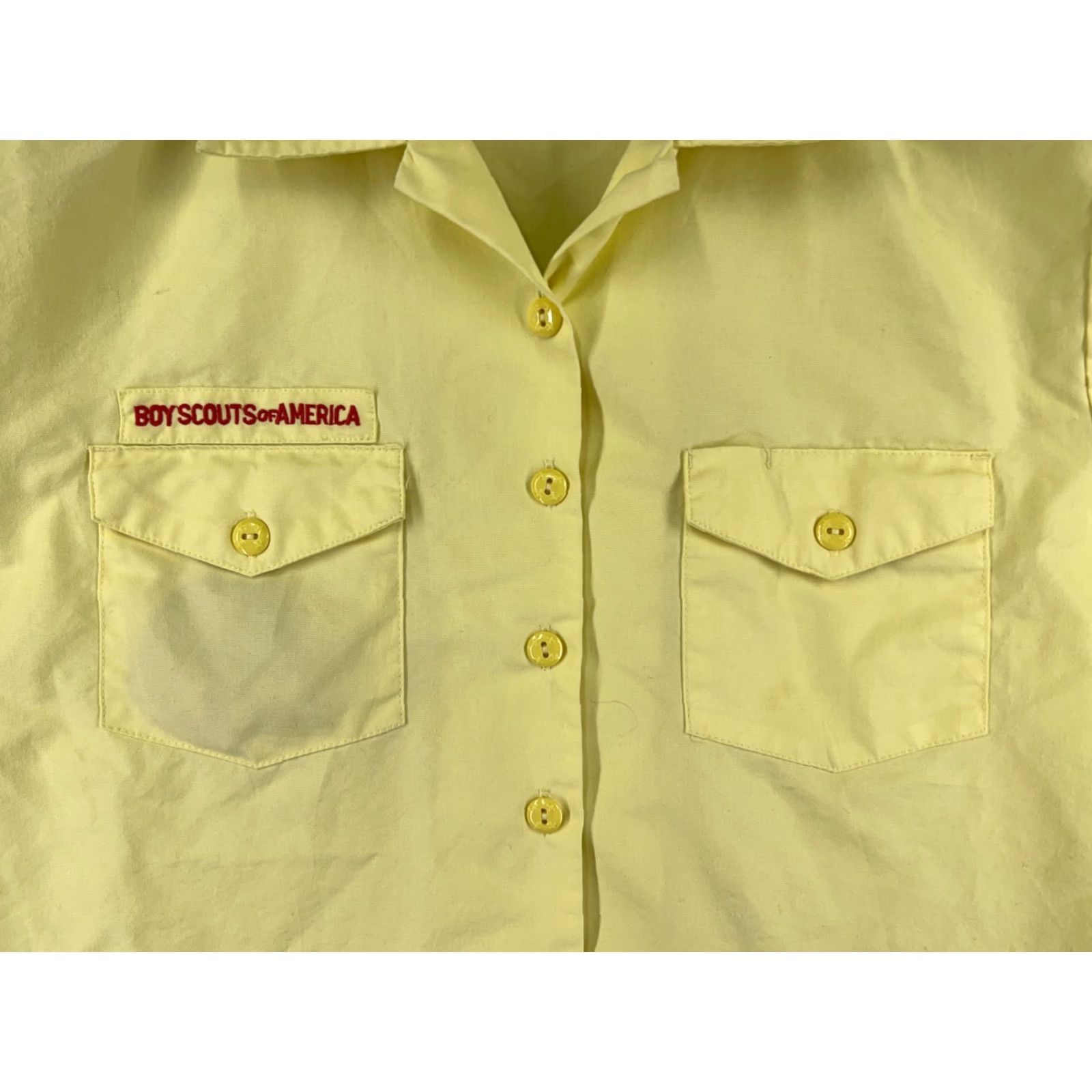Vintage VINTAGE Boy Scouts of America Uniform Shirt Womens Medium Yellow Short Sleeve READ Size M / US 6-8 / IT 42-44 - 6 Thumbnail