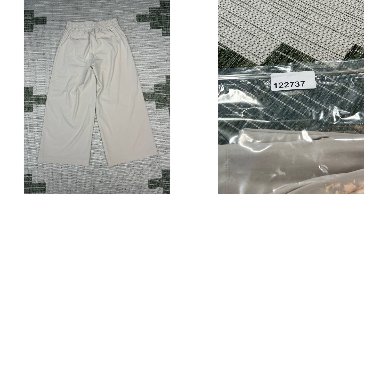 Athleta Pants Womens Cropped Wide-Leg Beige 0 Mid Rise Casual Semi Fitted Wide-Leg