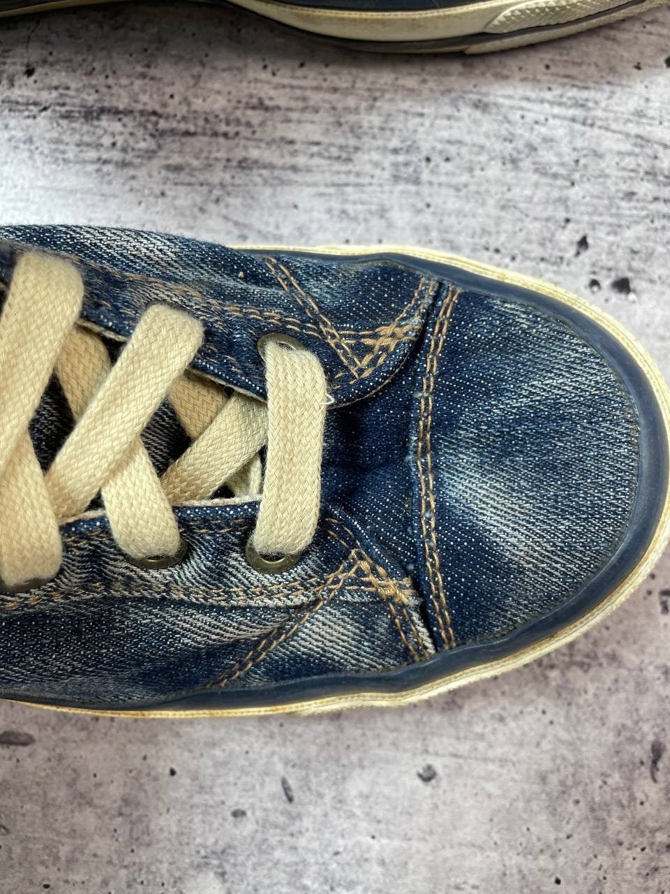 Diesel Vintage 00s Diesel Studded Lace Up Denim Shoes Y2K Size US 7 / EU 40 - 9 Thumbnail