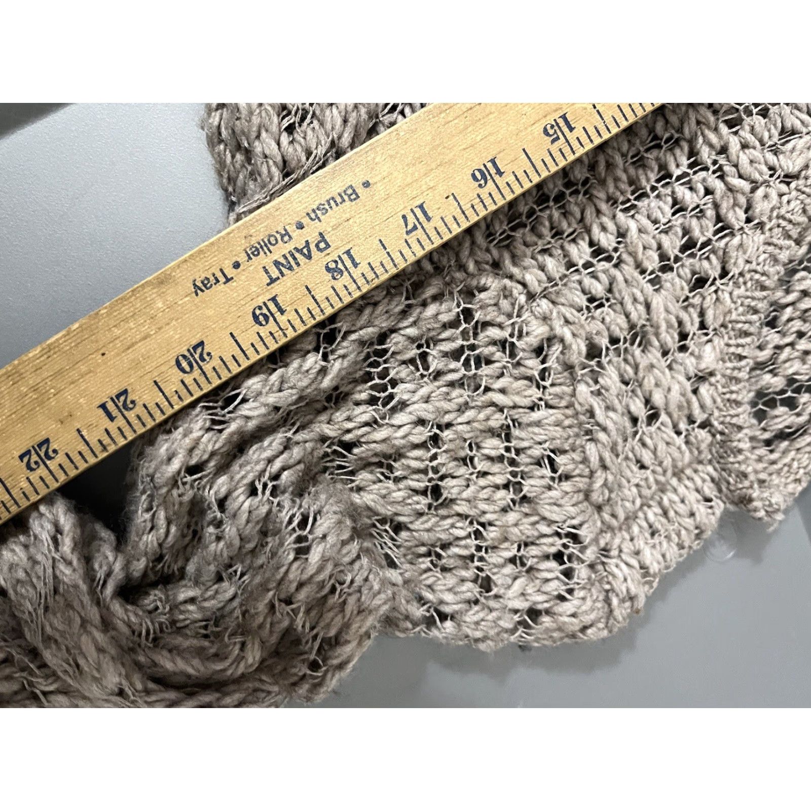 American Eagle Outfitters American Eagle Outfitters Sweater Casual Open Knit Round Neck Large Womens Wool Blend Beige Color Virgin? No. Size L / US 10 / IT 46 - 5 Thumbnail