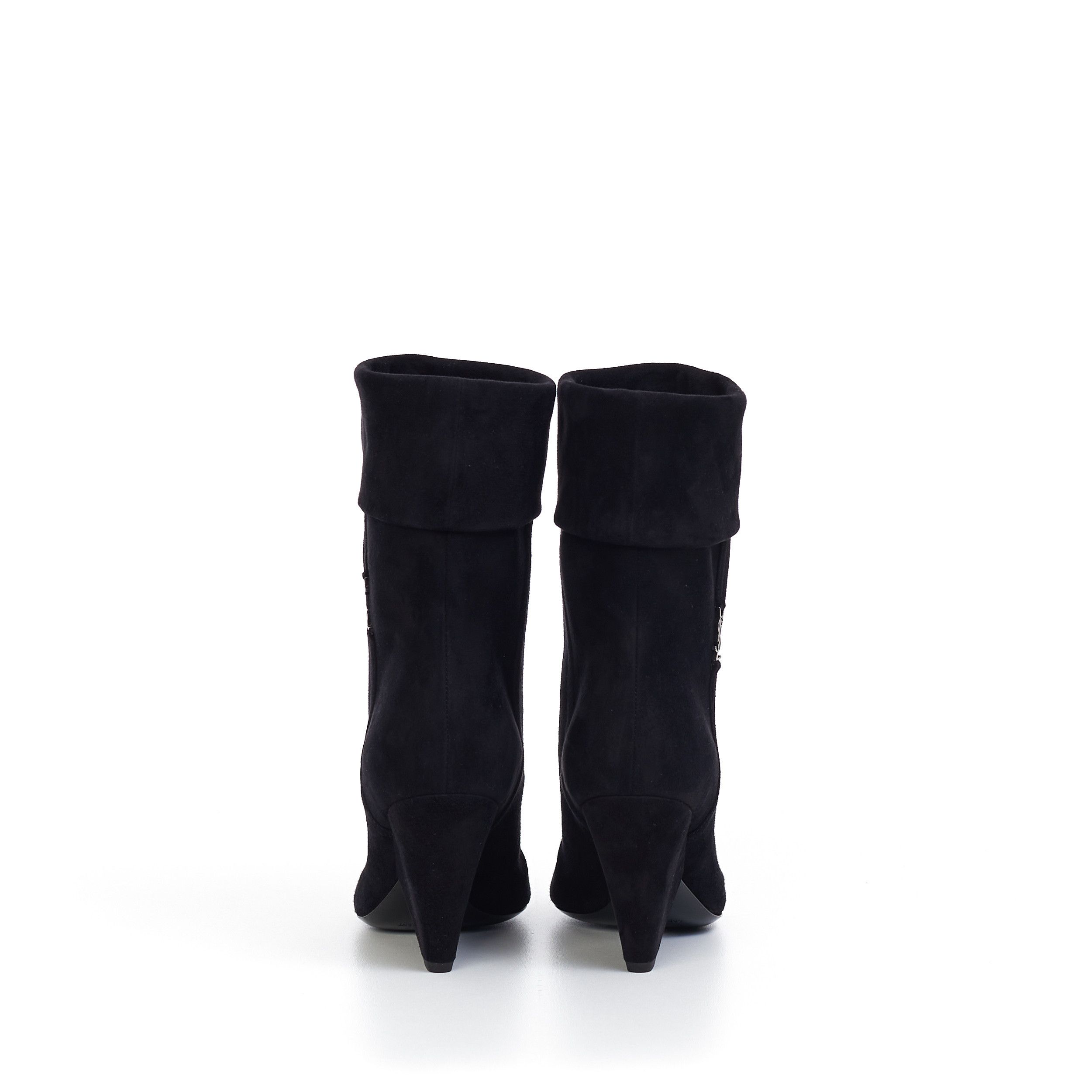 Saint Laurent Paris Niki Ankle Booties In Black Suede Size US 8.5 / IT 38.5 - 6 Thumbnail