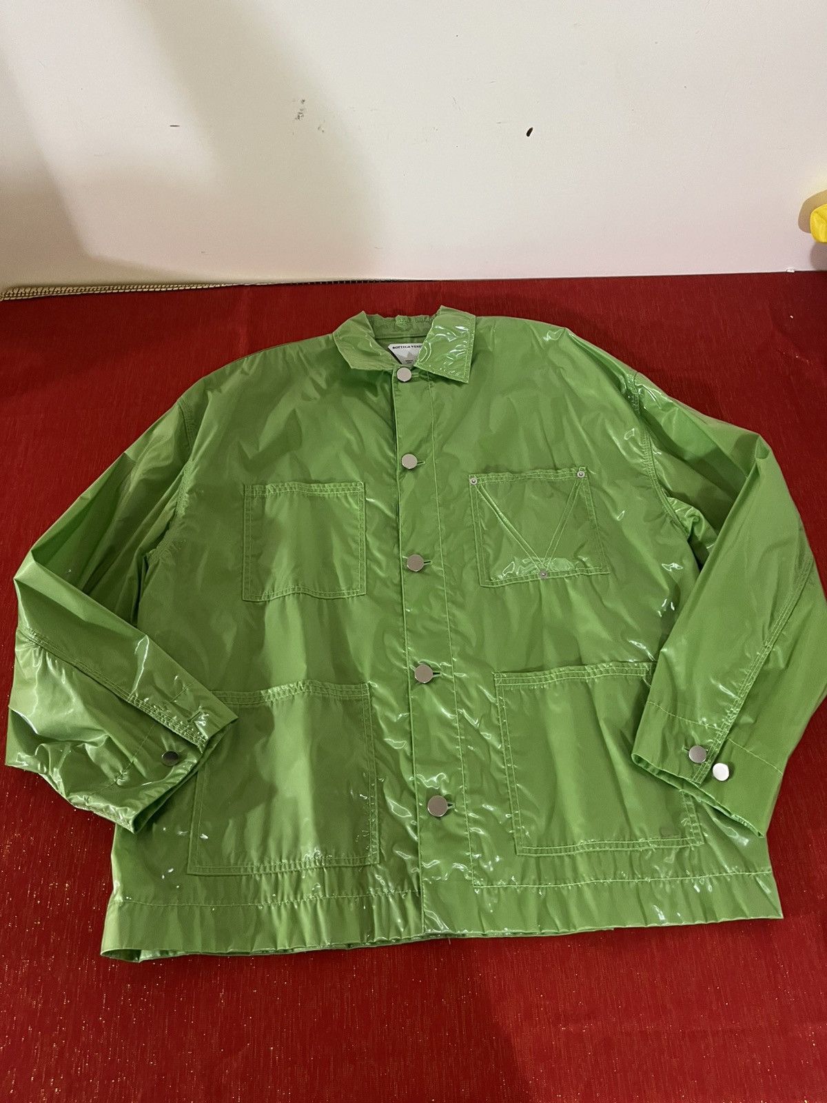Bottega Veneta Bottega Veneta Acid Green Shiny Jacket Sz 48 Size US M / EU 48-50 / 2 - 13 Thumbnail