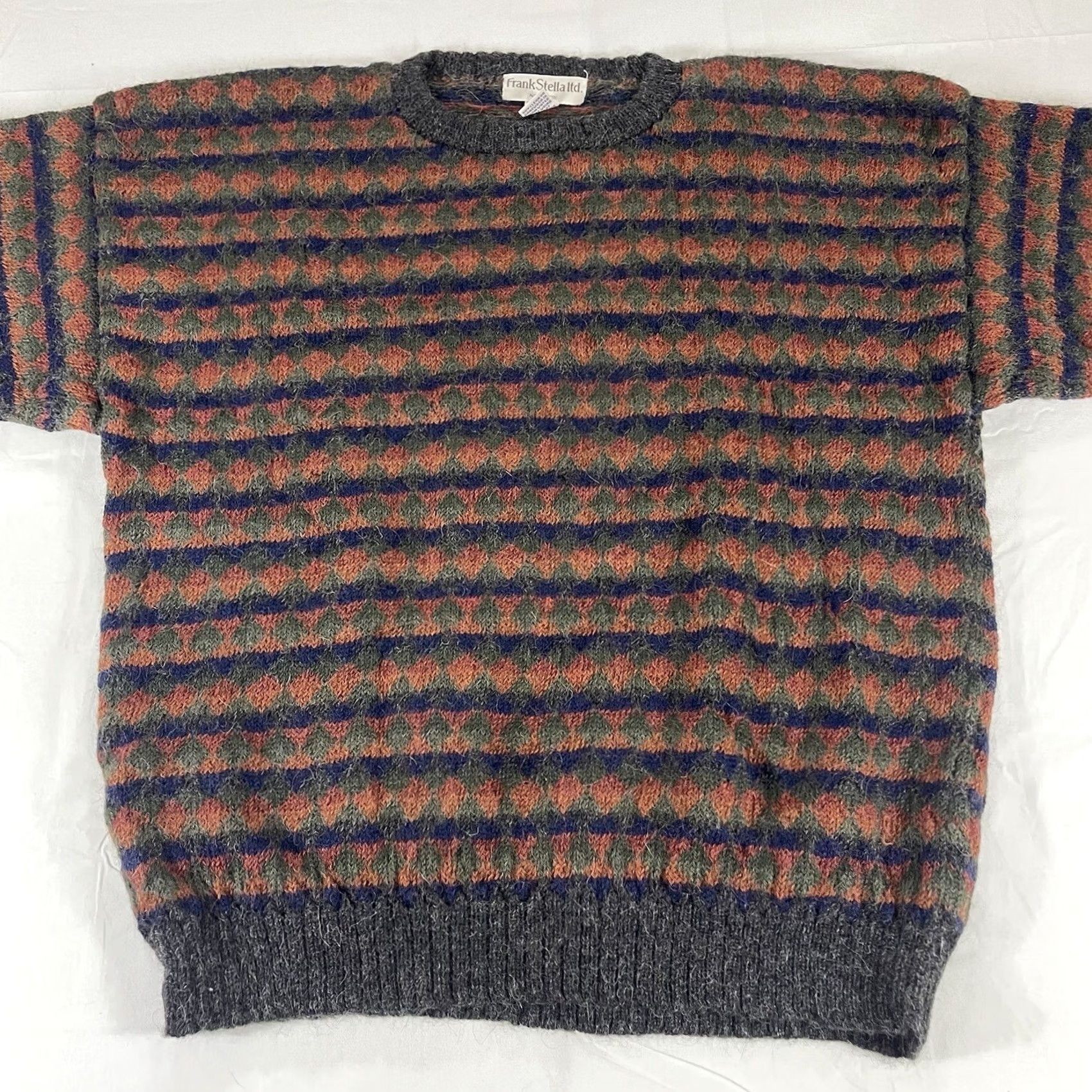 Vintage VINTAGE Frank Stella New York Sz S Sweater 100% ALPACA Geometric 80s 90s Size US S / EU 44-46 / 1 - 2 Thumbnail
