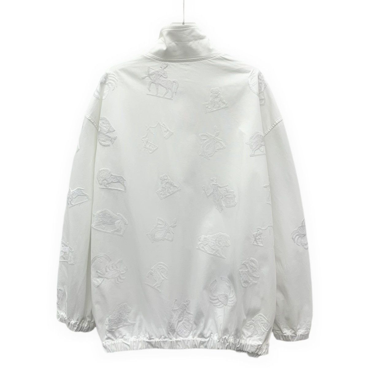 Fendi Fendi White Embroidery Stand Collar Zip Up Jacket K26WX Size US M / EU 48-50 / 2 - 2 Thumbnail