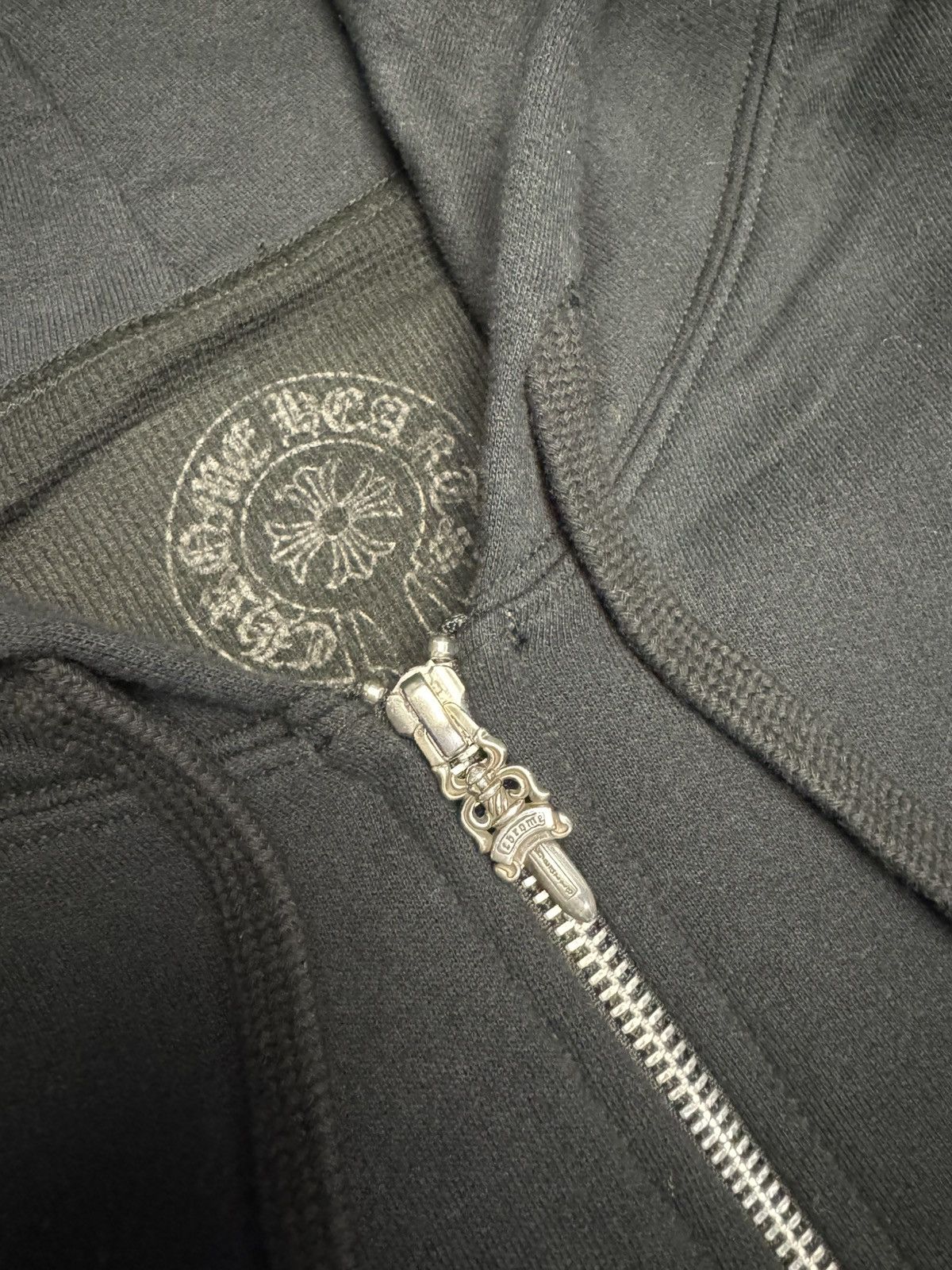 Chrome Hearts Chrome Hearts Thermal Zip Dagger Hoodie (Black/Blue) Size US L / EU 52-54 / 3 - 3 Thumbnail