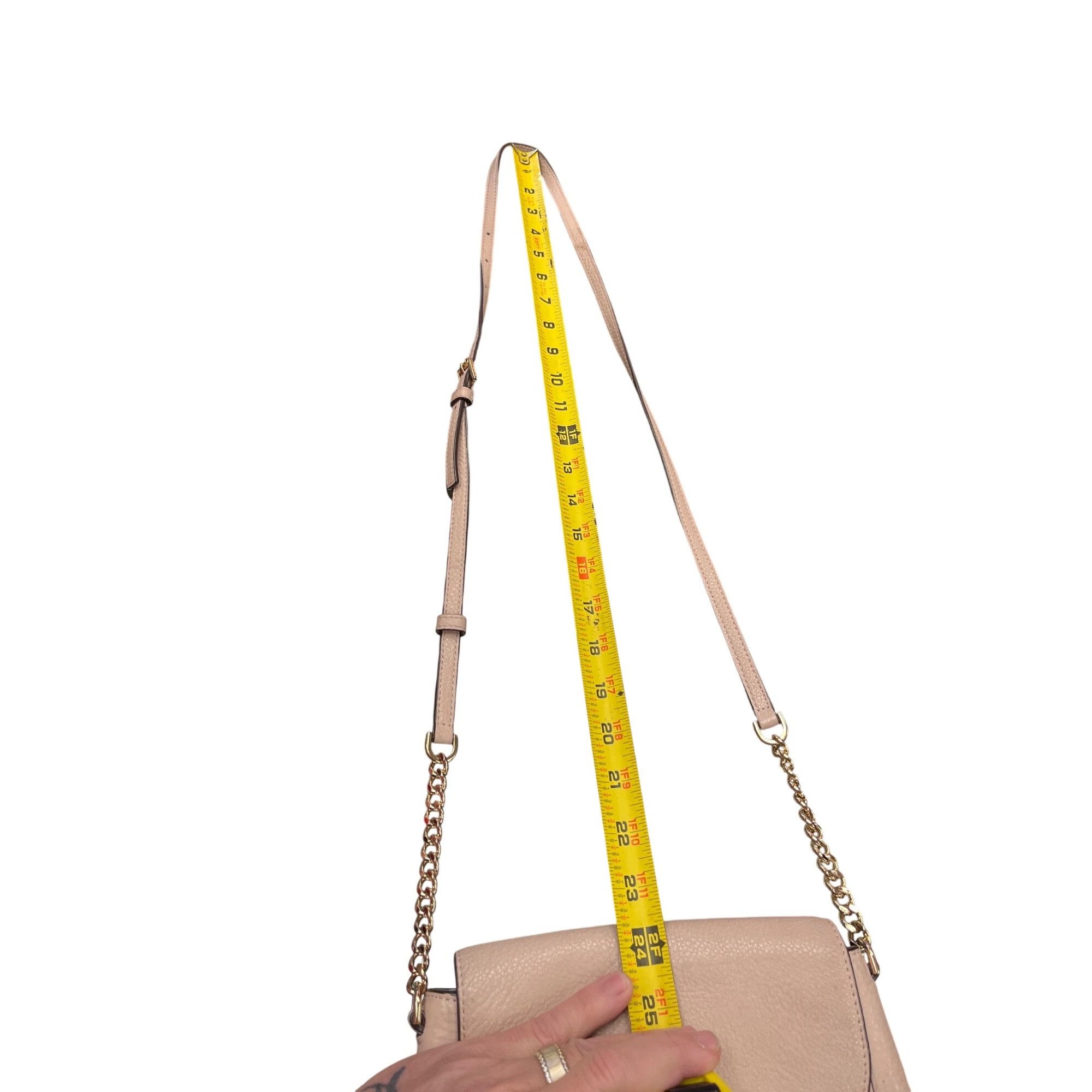 Michael Kors Michael Kors wms corral pink goldware leather crossbody shou Size ONE SIZE - 17 Thumbnail