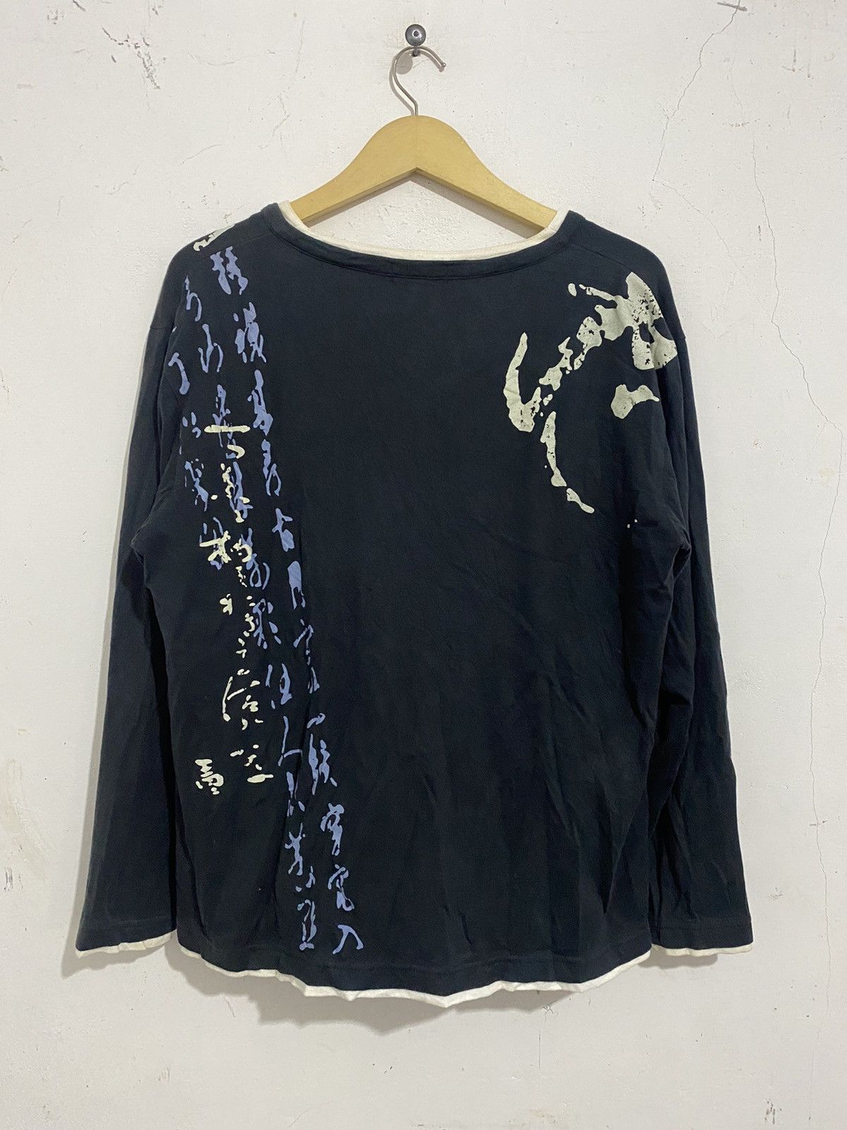 Japanese Brand 🖤BLACKFRIDAY🖤mindgames longsleeve poem dragon kmrii styled Size US L / EU 52-54 / 3 - 4 Thumbnail
